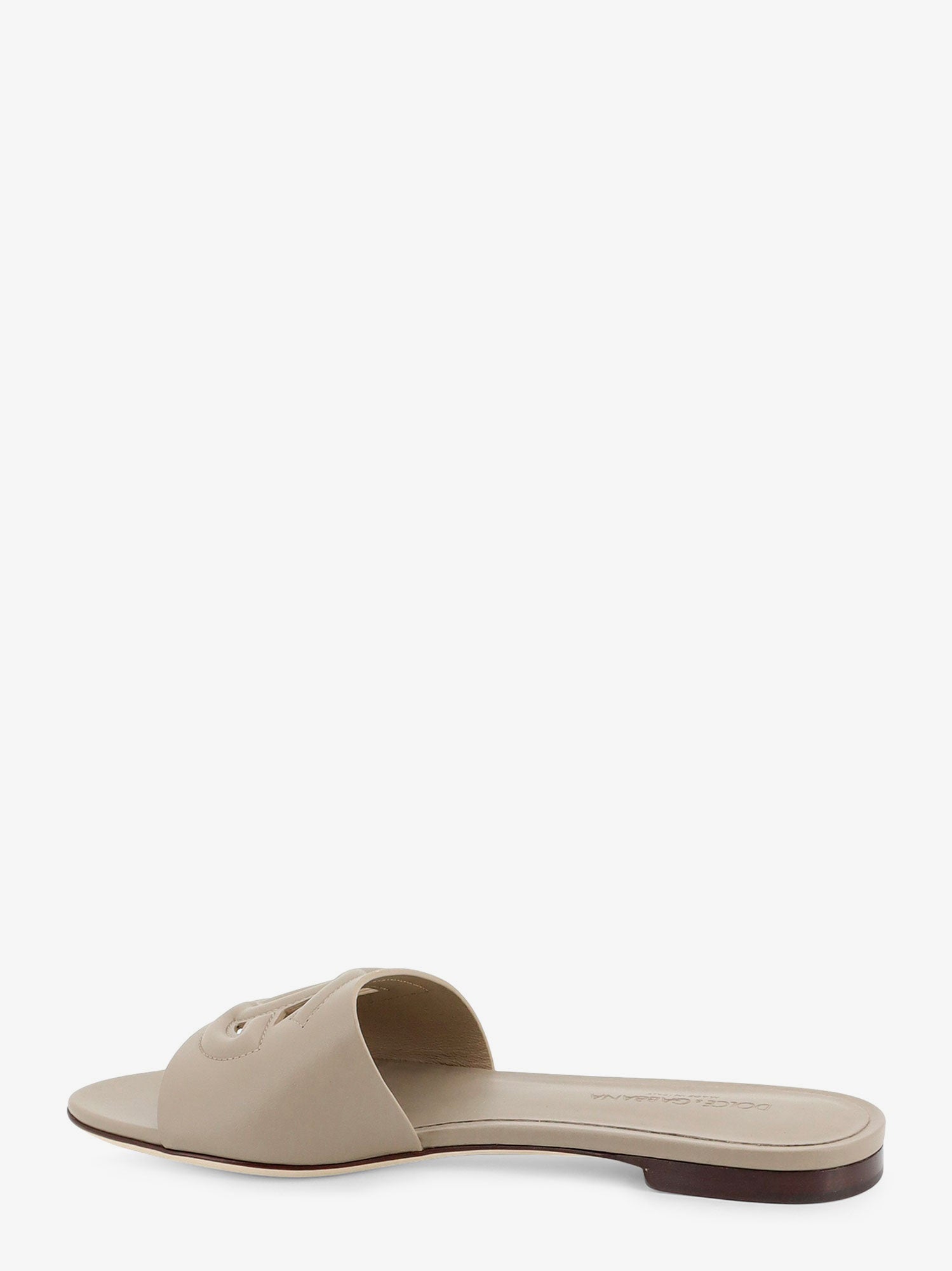 Dolce & Gabbana Women Leather Sandals With Dg Millennials Logo DOLCE & GABBANA