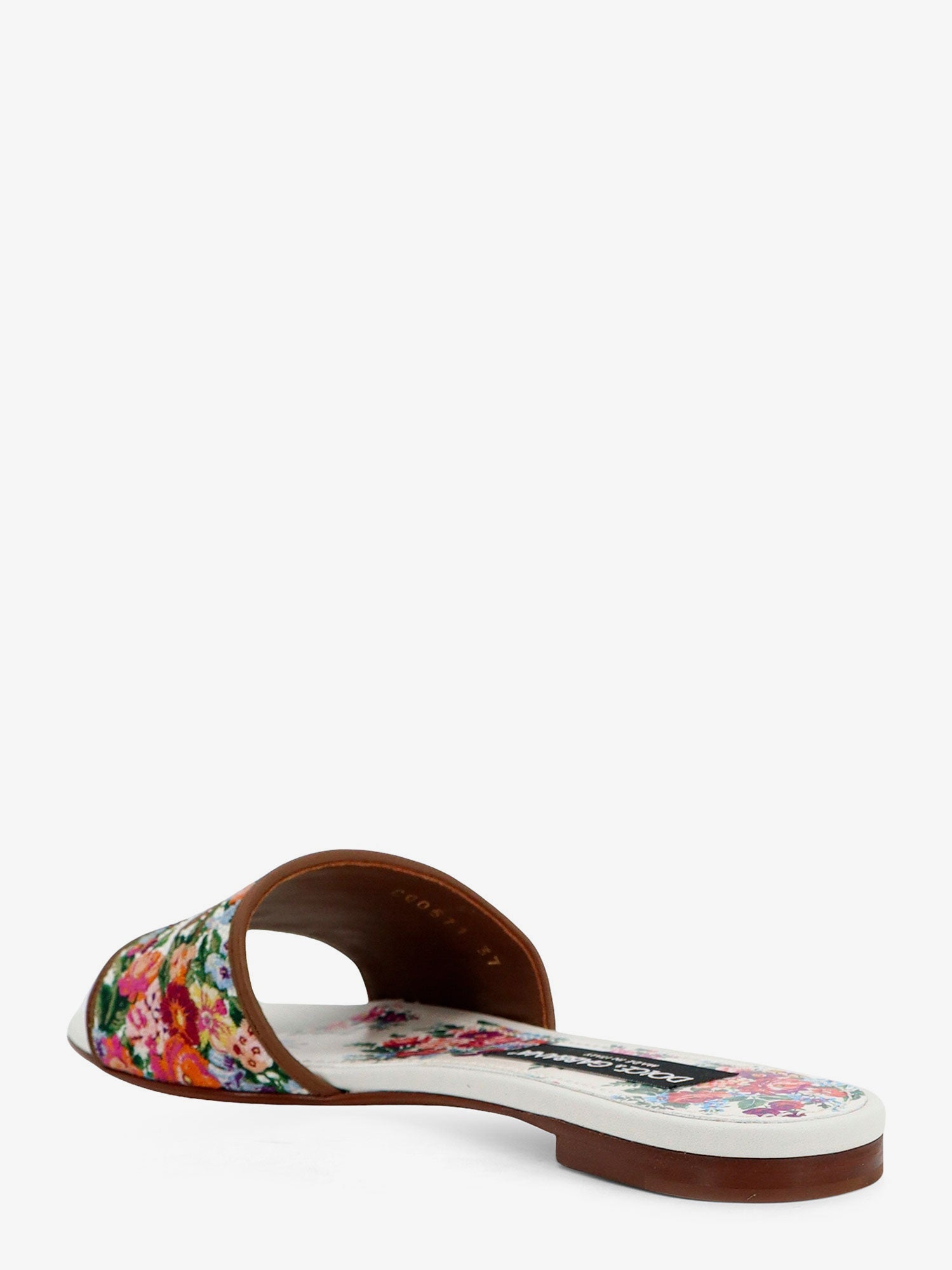 Dolce & Gabbana Women Canvas Sandals With All-Over Embroidery DOLCE & GABBANA