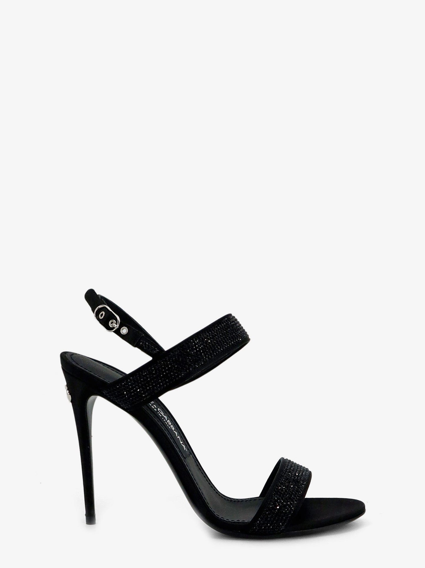 Dolce & Gabbana Women Satin Sandals With All-Over Rhinestones DOLCE & GABBANA