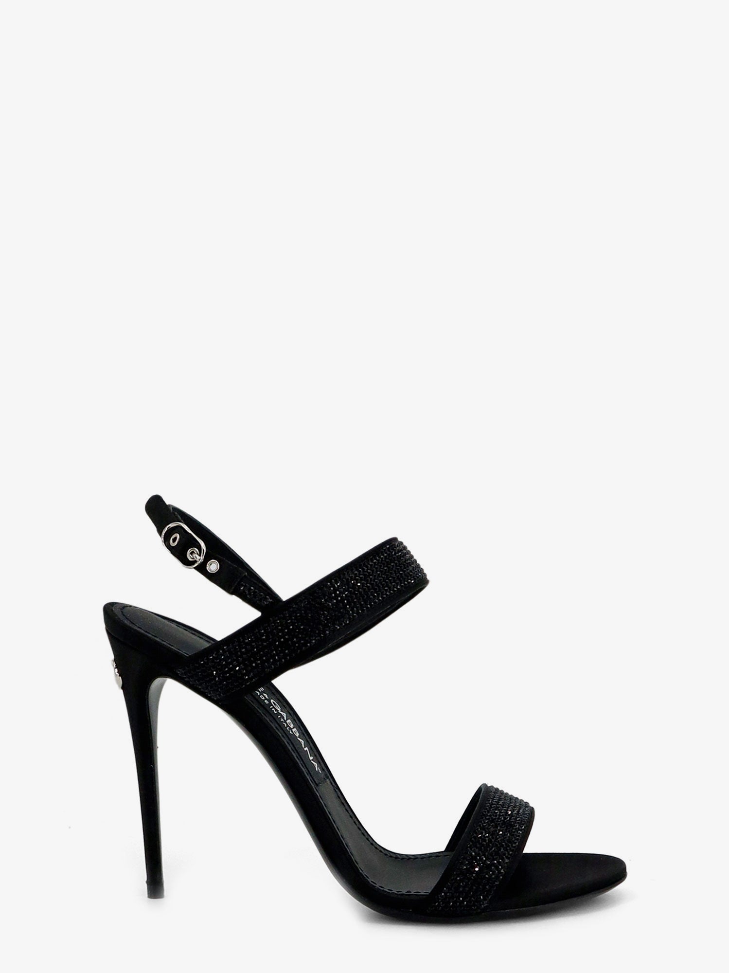 Dolce & Gabbana Women Satin Sandals With All-Over Rhinestones DOLCE & GABBANA