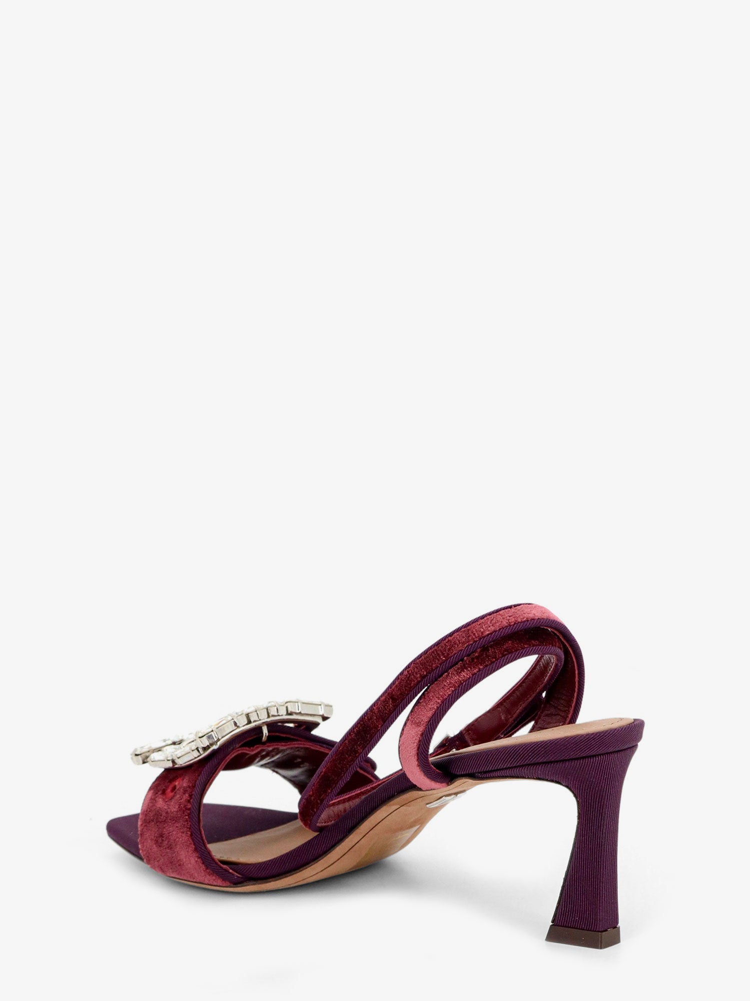 Dolce & Gabbana Women Sandali In Velluto Con Dettaglio Strass Frontale DOLCE & GABBANA