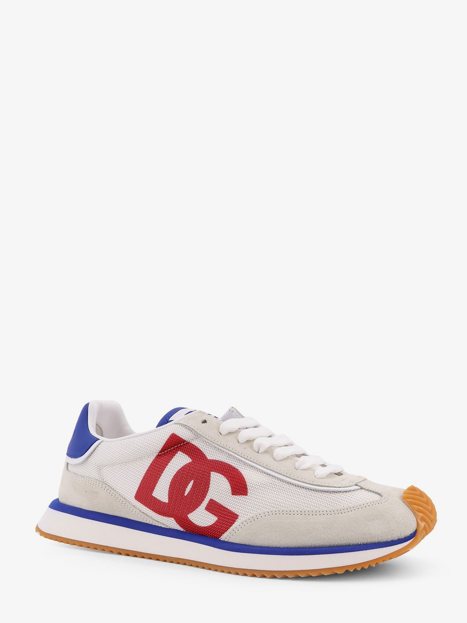Dolce & Gabbana Men Leather Sneakers With Dg Logo DOLCE & GABBANA