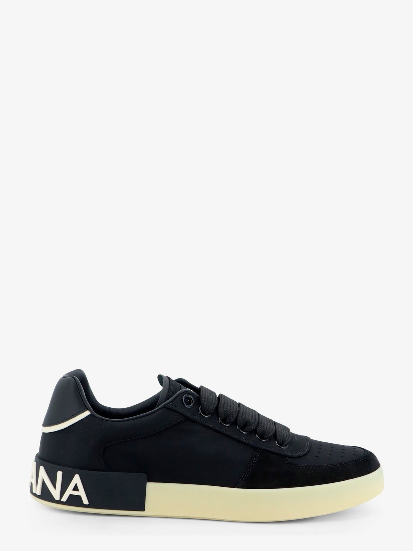 Dolce & Gabbana Men Nylon And Suede Sneakers With Back Lettering Logo DOLCE & GABBANA