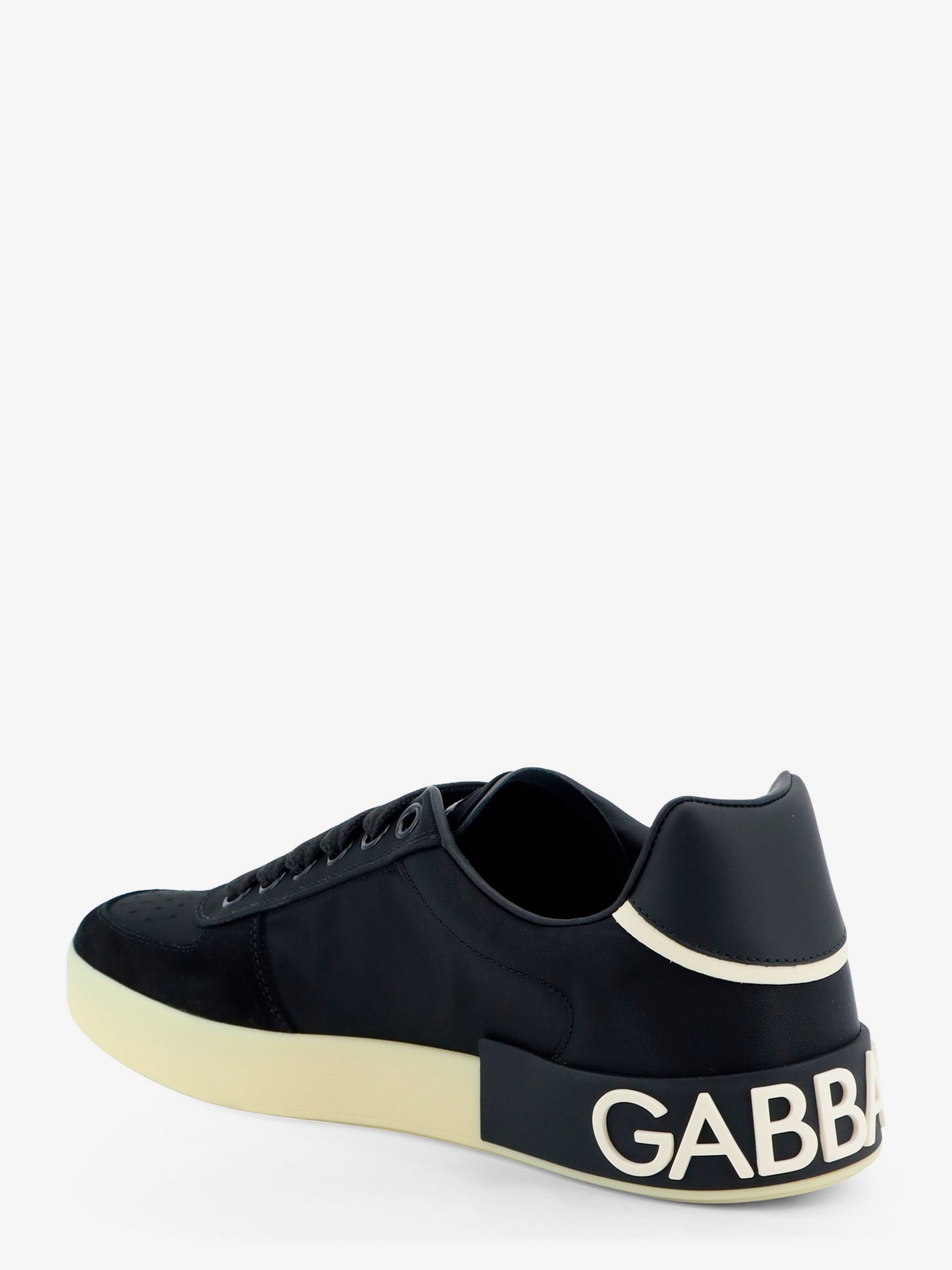 Dolce & Gabbana Men Nylon And Suede Sneakers With Back Lettering Logo DOLCE & GABBANA