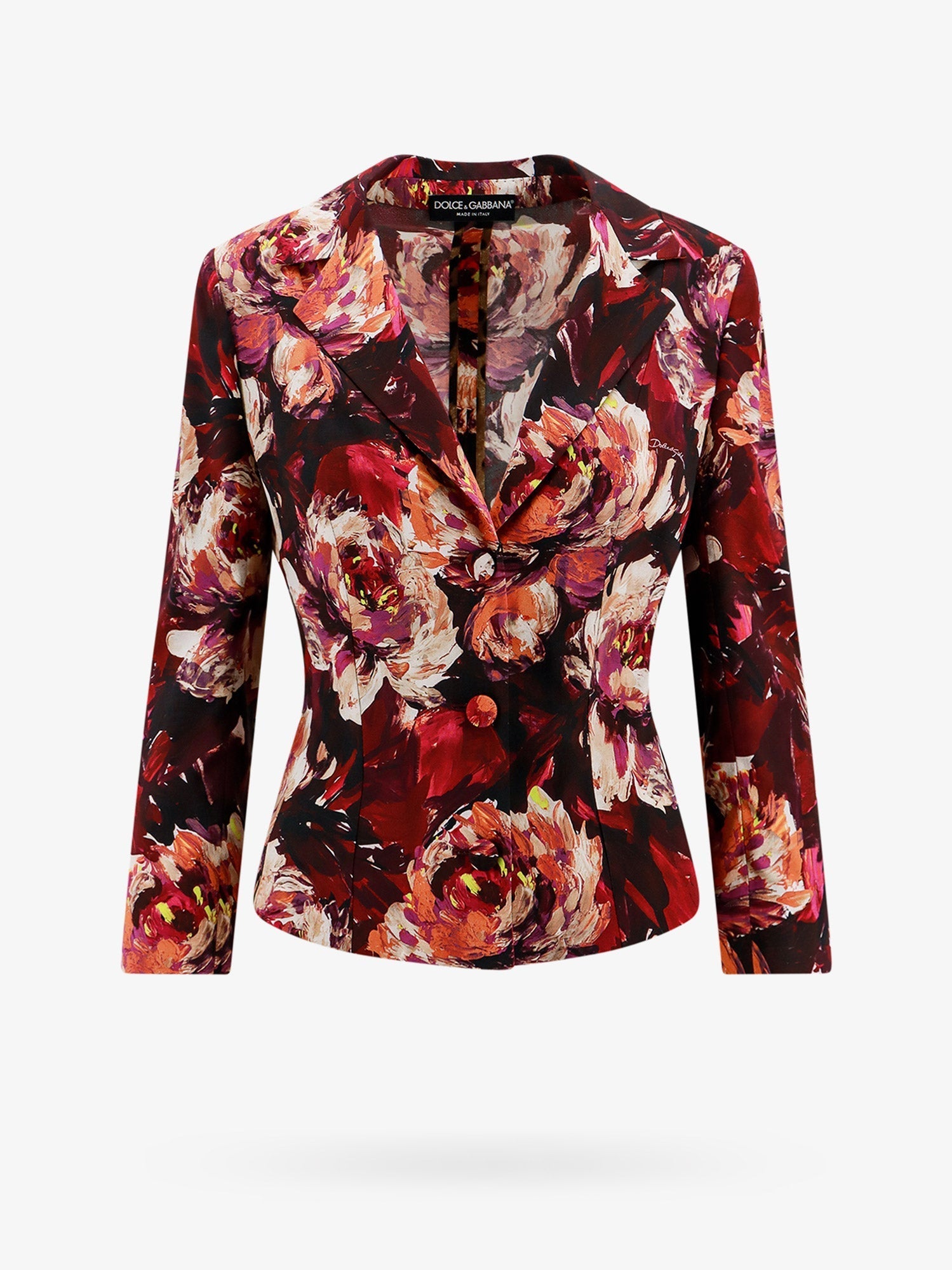 Dolce & Gabbana Women Cady Blazer With Peonie Flower Print DOLCE & GABBANA