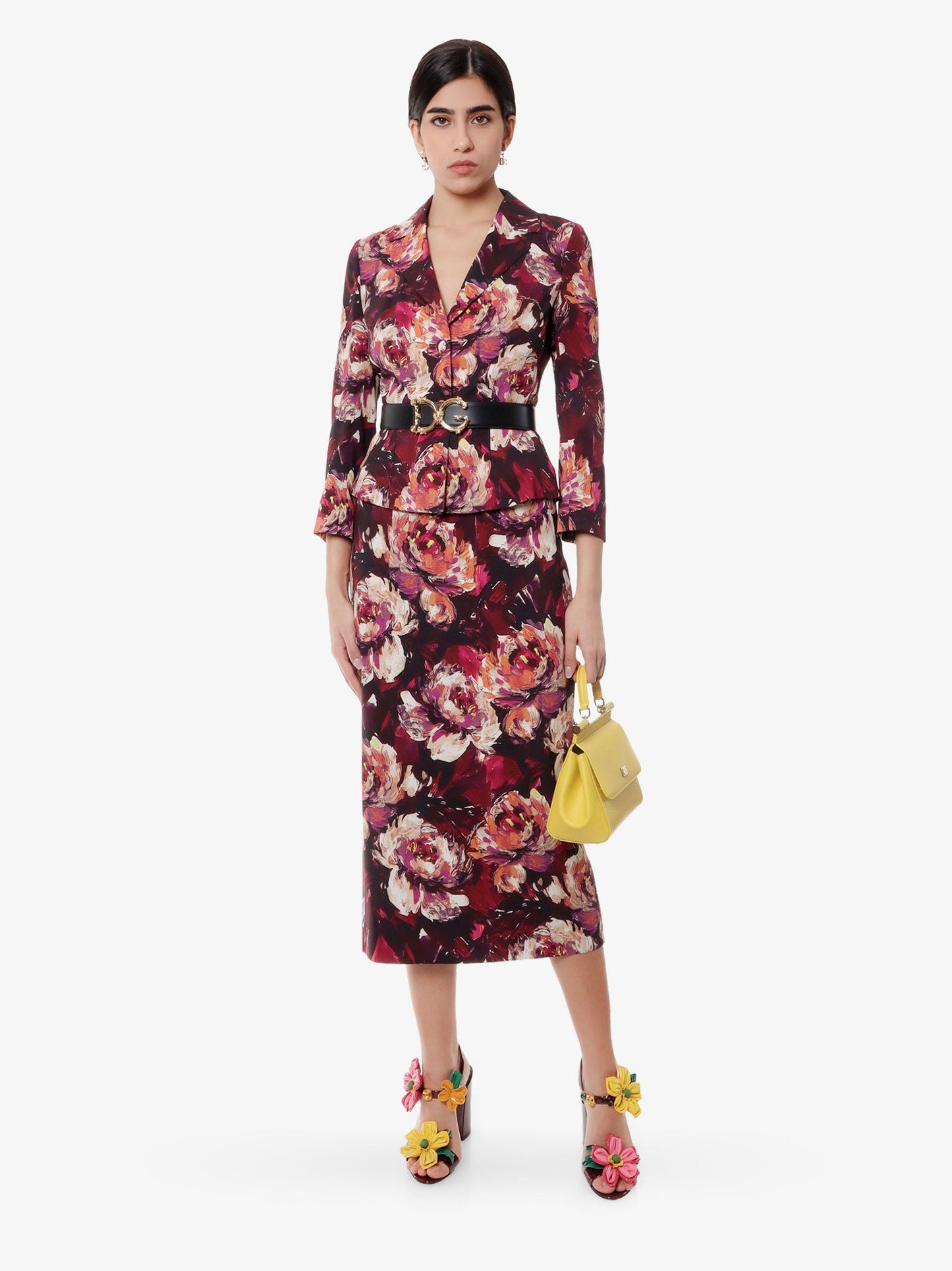 Dolce & Gabbana Women Cady Blazer With Peonie Flower Print DOLCE & GABBANA