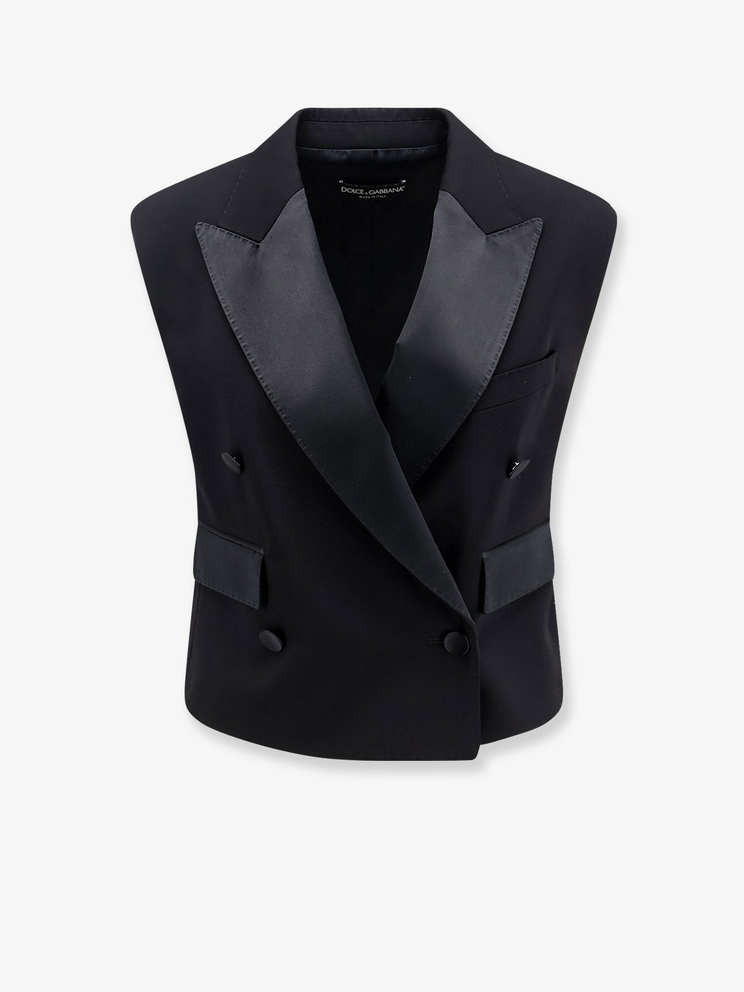 Dolce & Gabbana Women Virgin Wool And Silk Blend Tuxedo Vest DOLCE & GABBANA