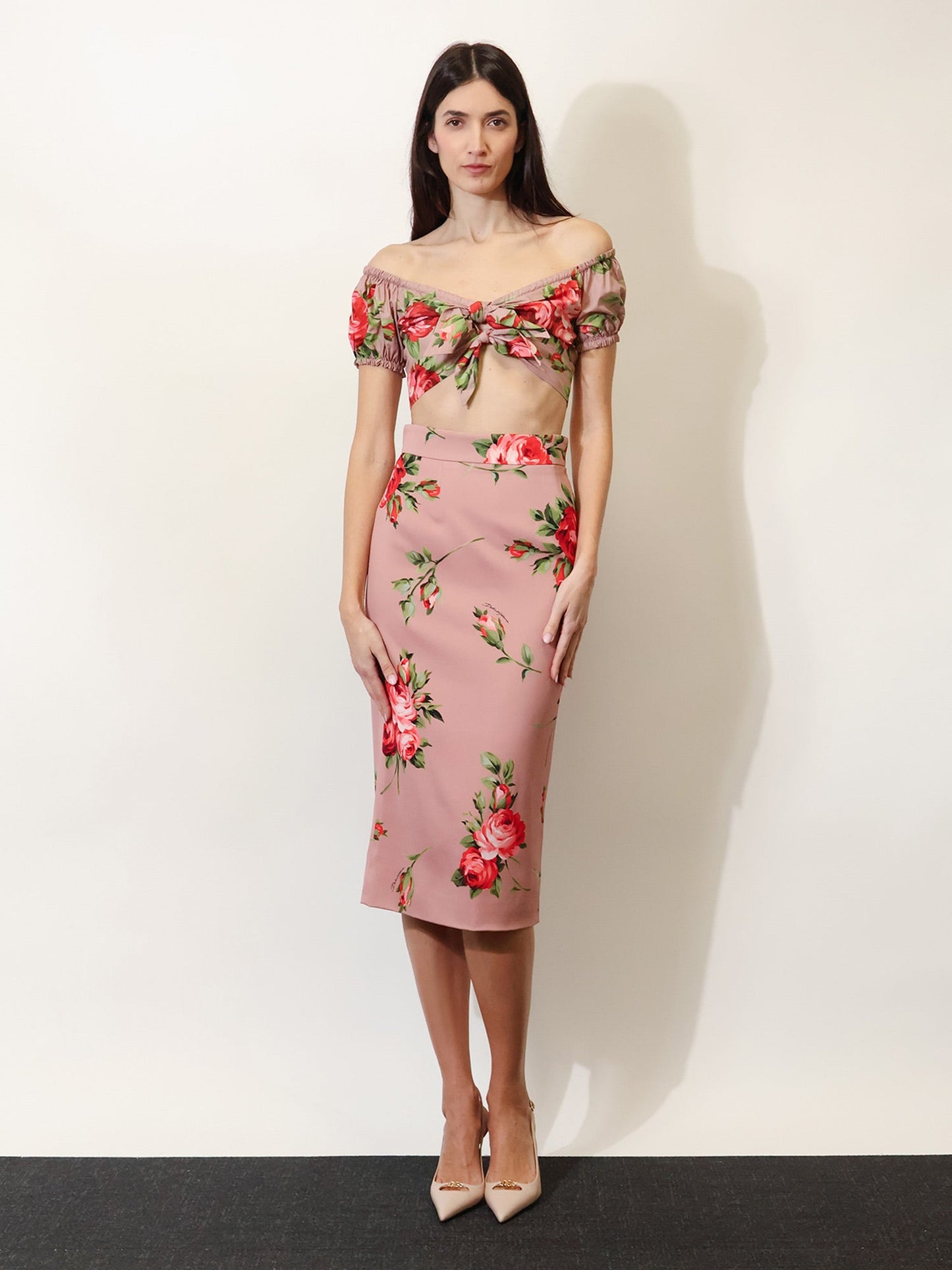 Dolce & Gabbana Women Stretch Silk Long Skirt DOLCE & GABBANA