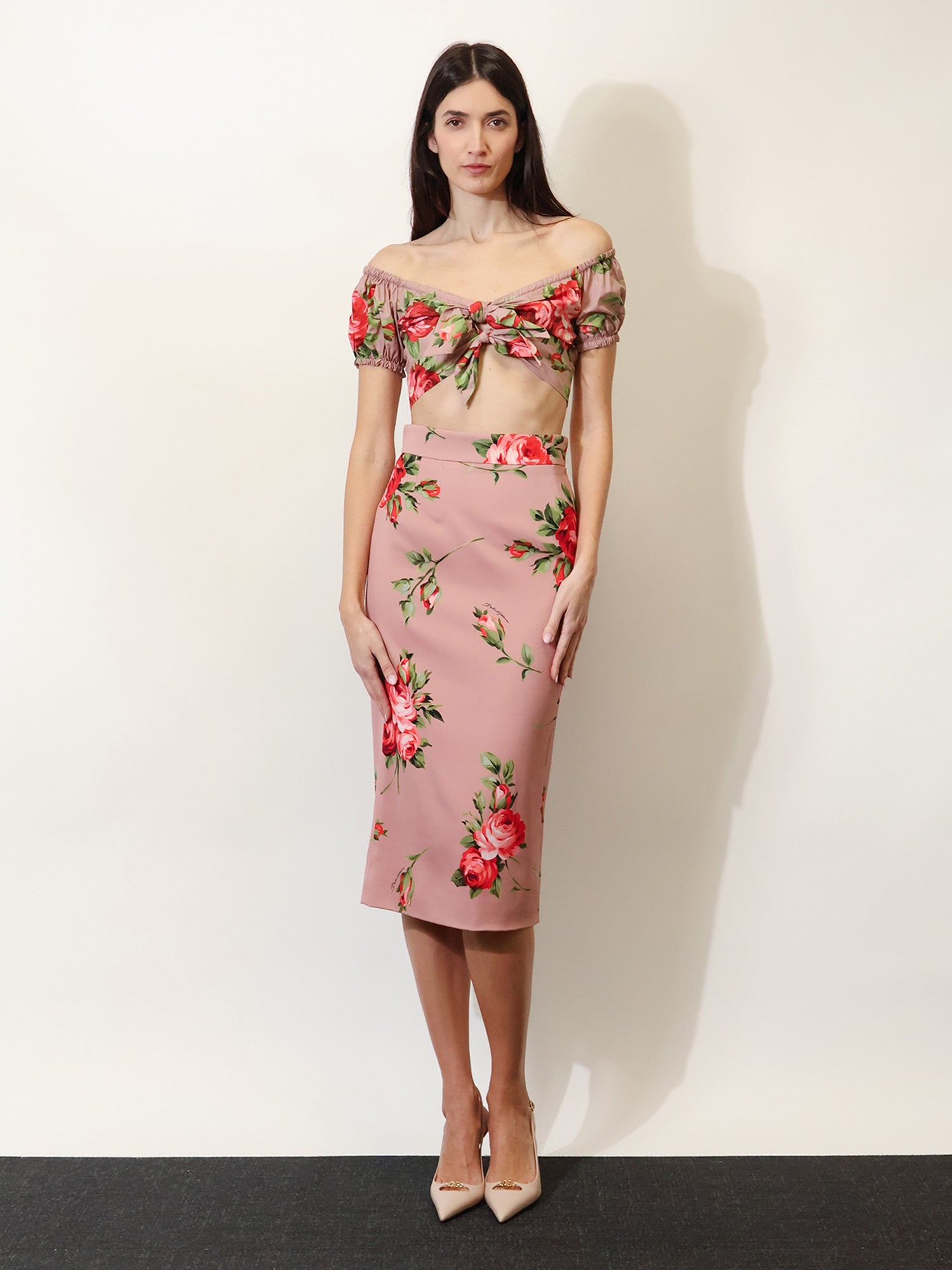 Dolce & Gabbana Women Stretch Silk Long Skirt DOLCE & GABBANA