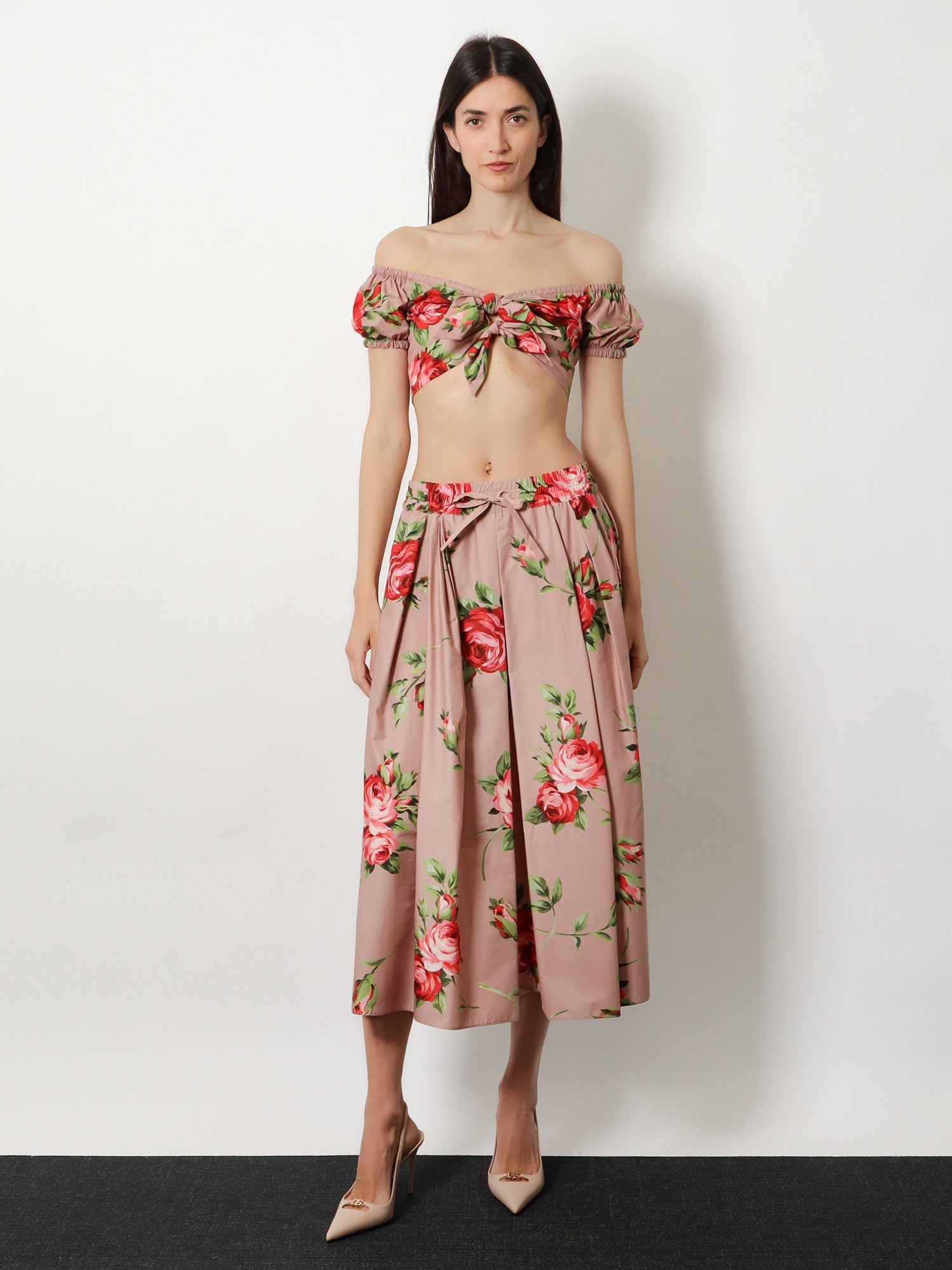 Dolce & Gabbana Women Cotton Skirt With Iconic Print DOLCE & GABBANA