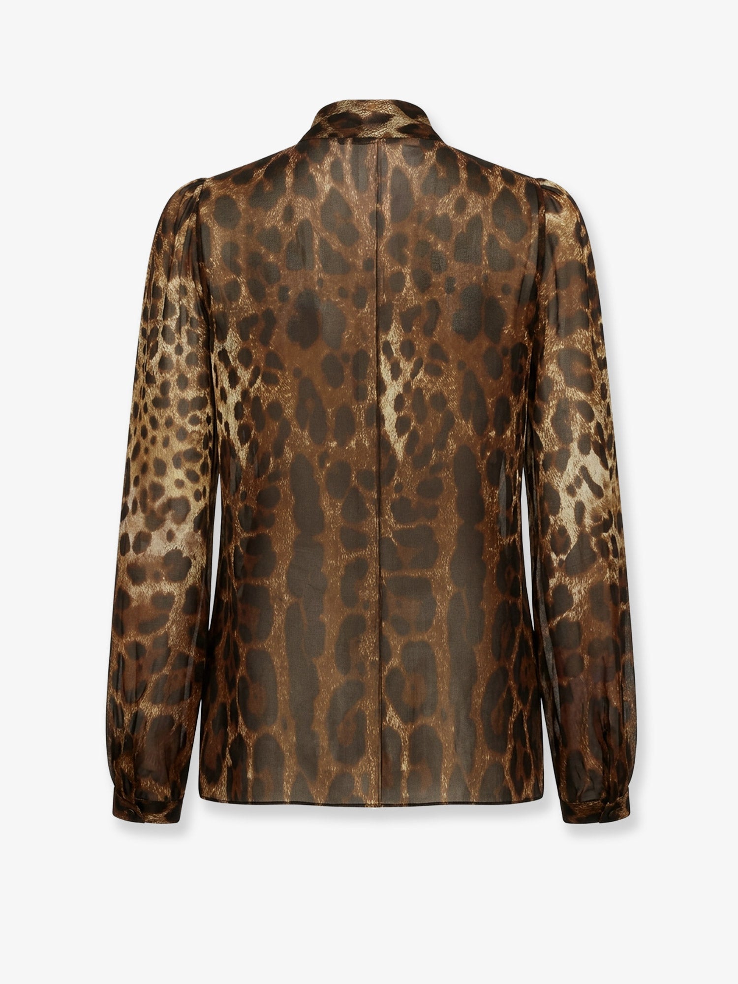 Dolce & Gabbana Women Chiffon Shirt With Animal Print DOLCE & GABBANA