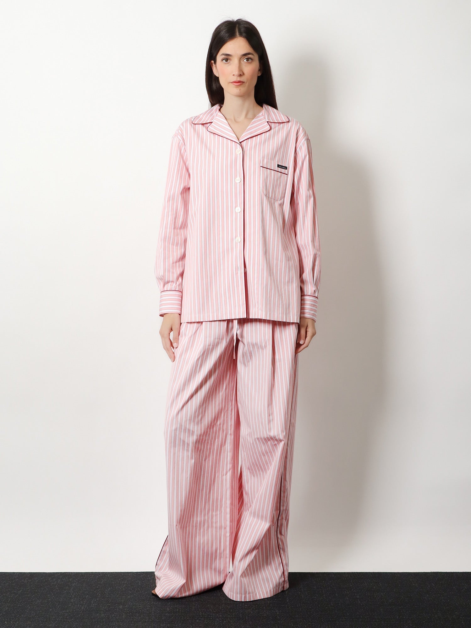 Dolce & Gabbana Women Striped Cotton Pajama Shirt DOLCE & GABBANA