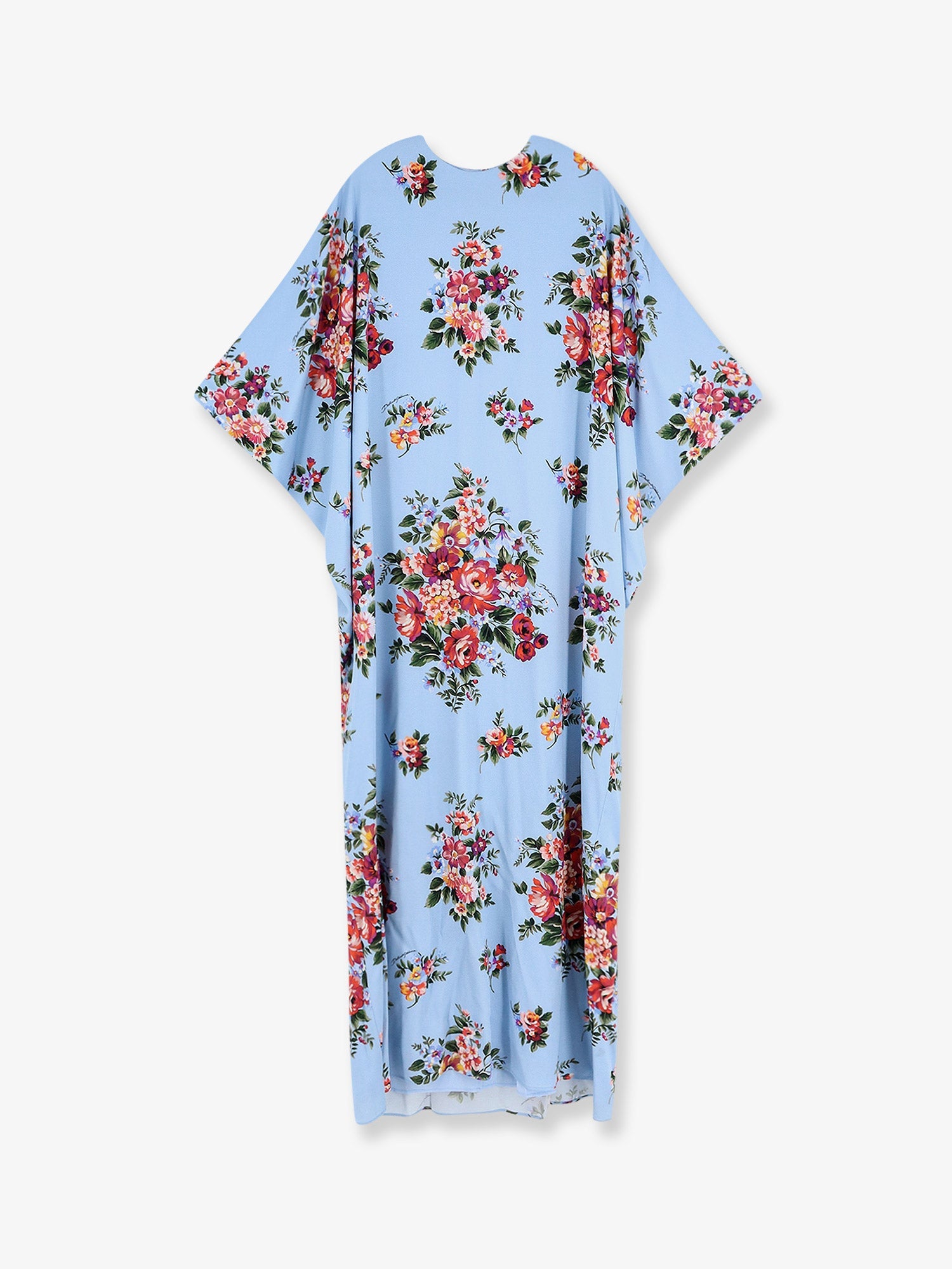 Dolce & Gabbana Women Long Charmeuse Dress With Mazzo Di Fiori Print DOLCE & GABBANA