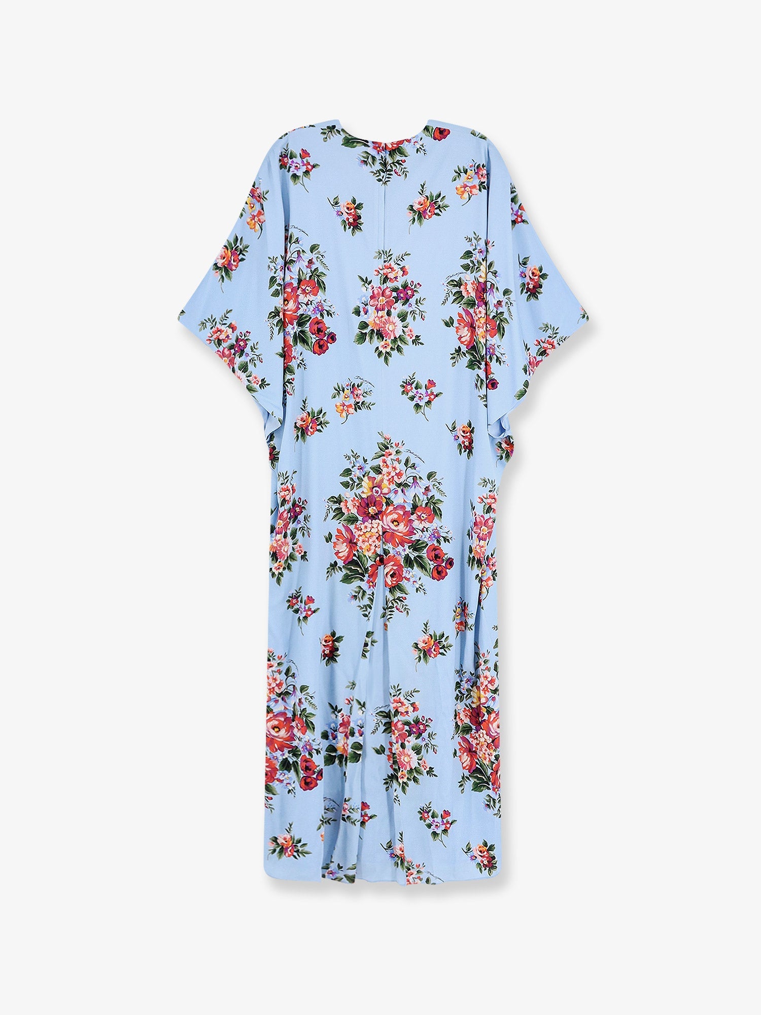 Dolce & Gabbana Women Long Charmeuse Dress With Mazzo Di Fiori Print DOLCE & GABBANA