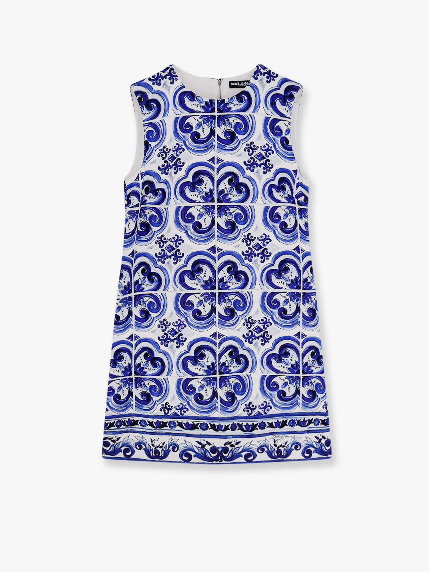 Dolce & Gabbana Women Cotton And Viscose Dress With Maiolica Print DOLCE & GABBANA