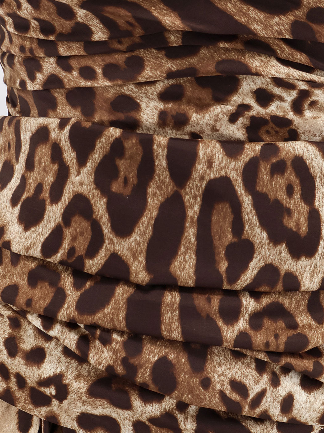 Dolce & Gabbana Women Long Silk Dress With Animal Print DOLCE & GABBANA