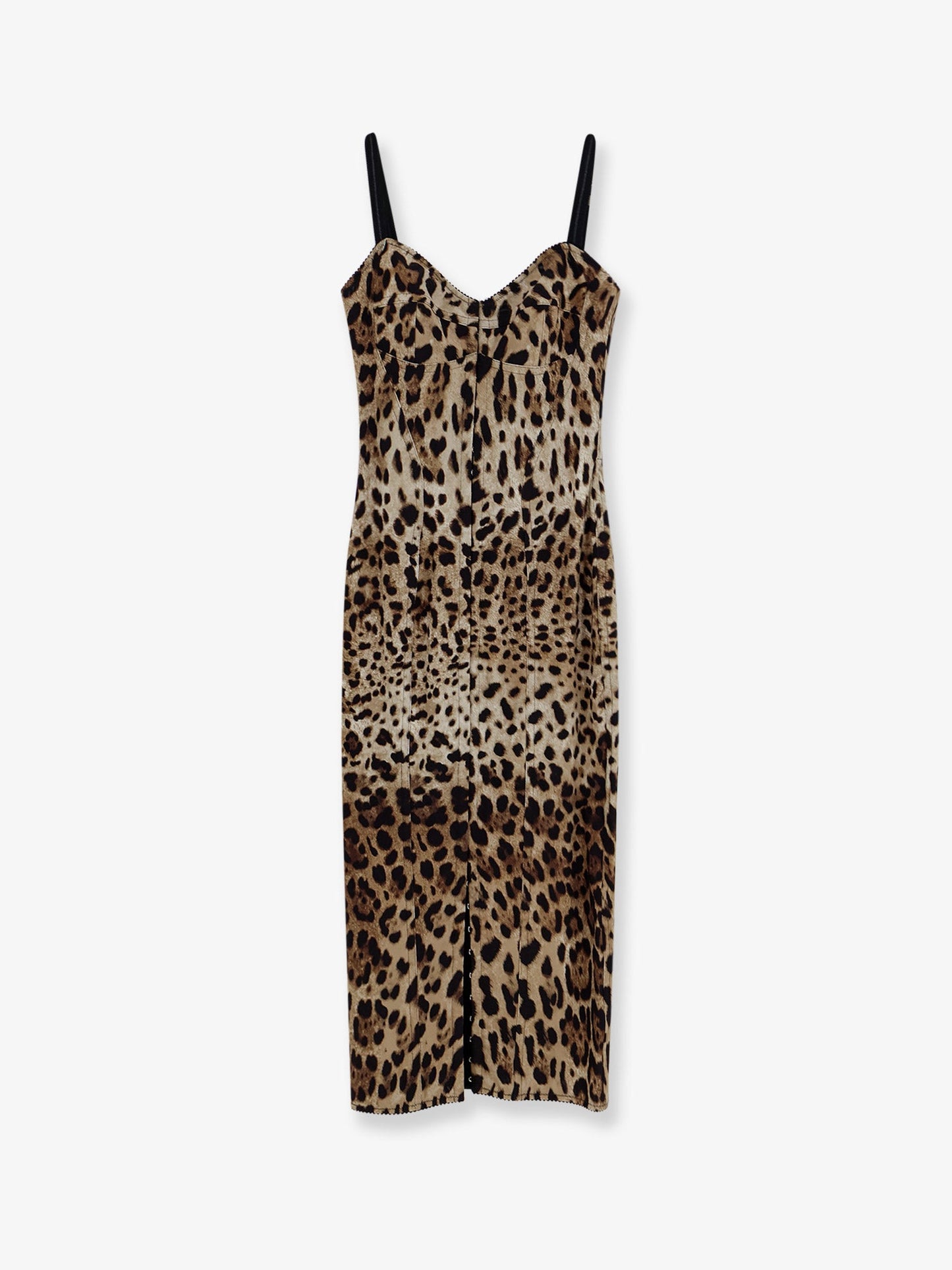 Dolce & Gabbana Women Stretch Fabric Long Dress With Animal Print DOLCE & GABBANA