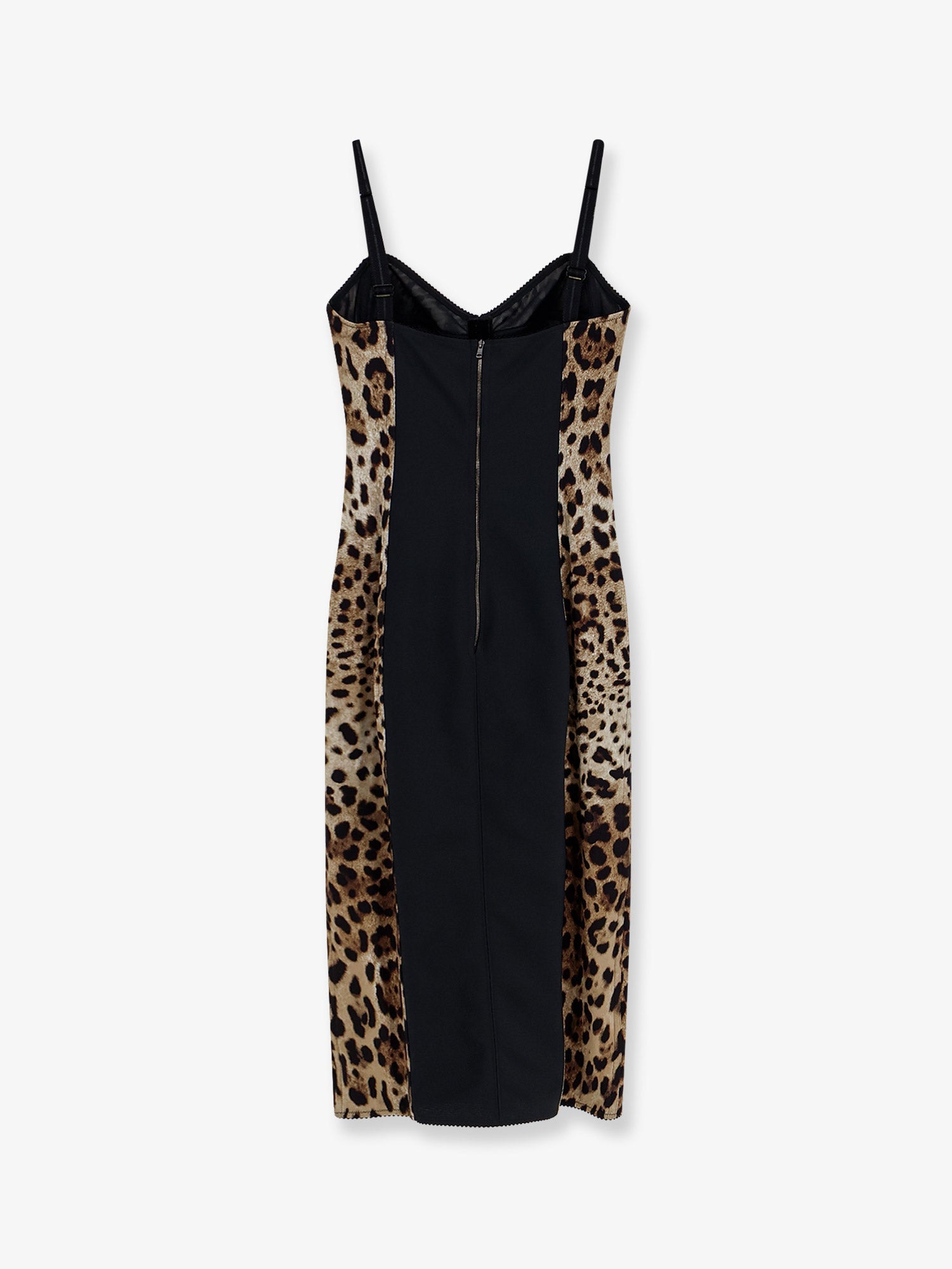 Dolce & Gabbana Women Stretch Fabric Long Dress With Animal Print DOLCE & GABBANA