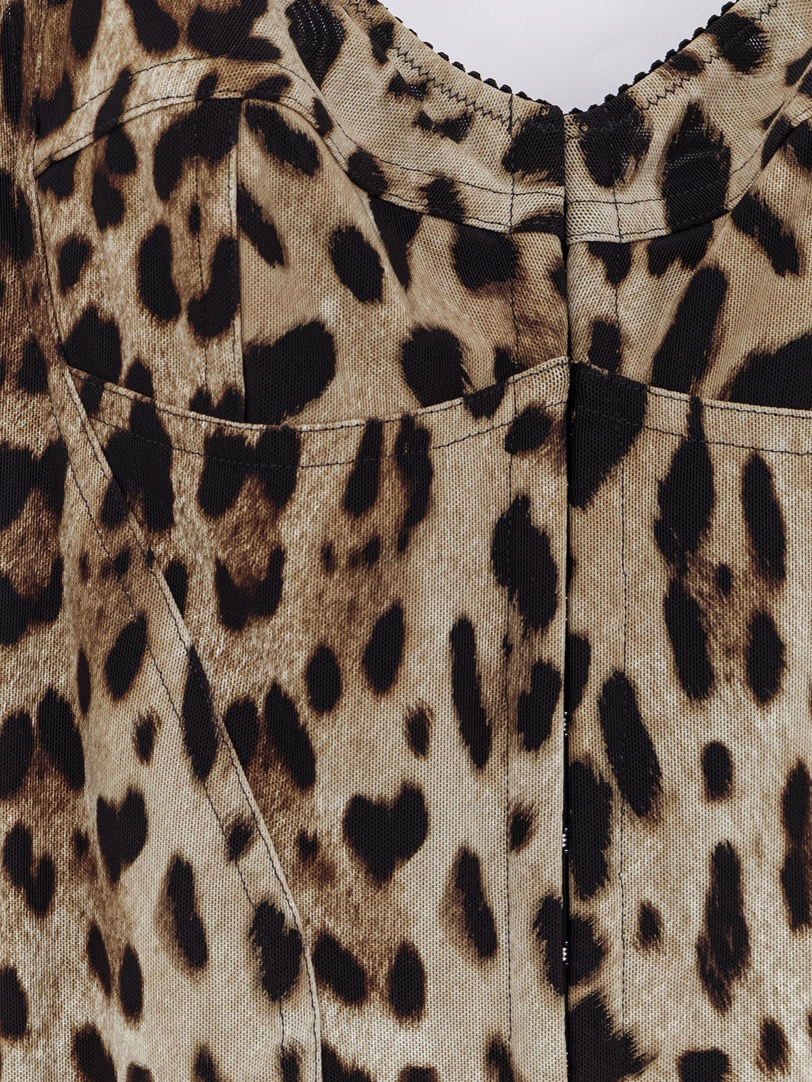 Dolce & Gabbana Women Stretch Fabric Long Dress With Animal Print DOLCE & GABBANA