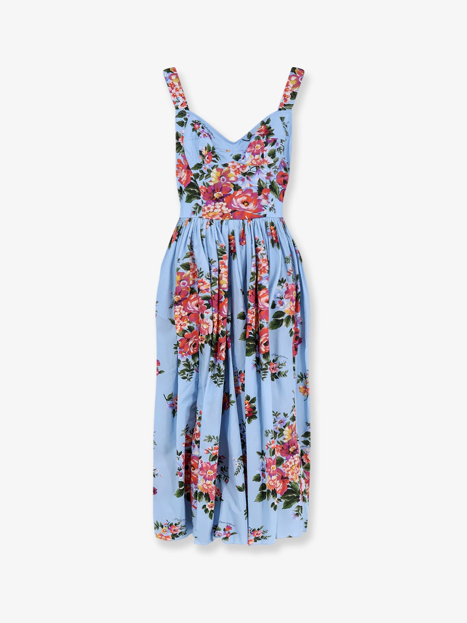 Dolce & Gabbana Women Cotton Dress With Mazzo Di Fiori Print DOLCE & GABBANA