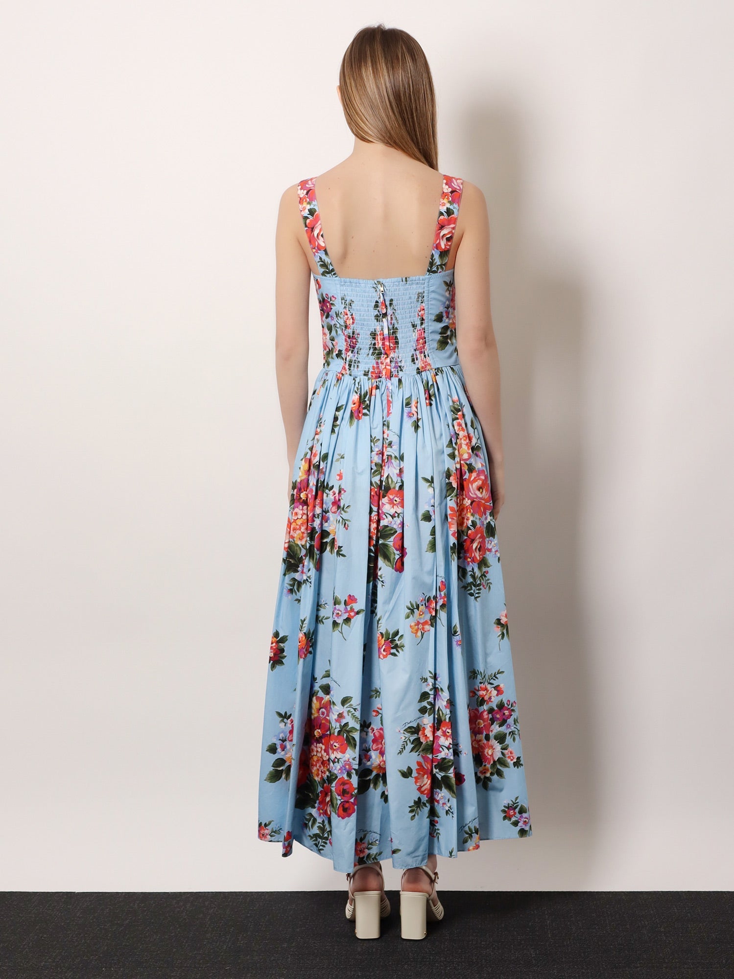 Dolce & Gabbana Women Cotton Dress With Mazzo Di Fiori Print DOLCE & GABBANA