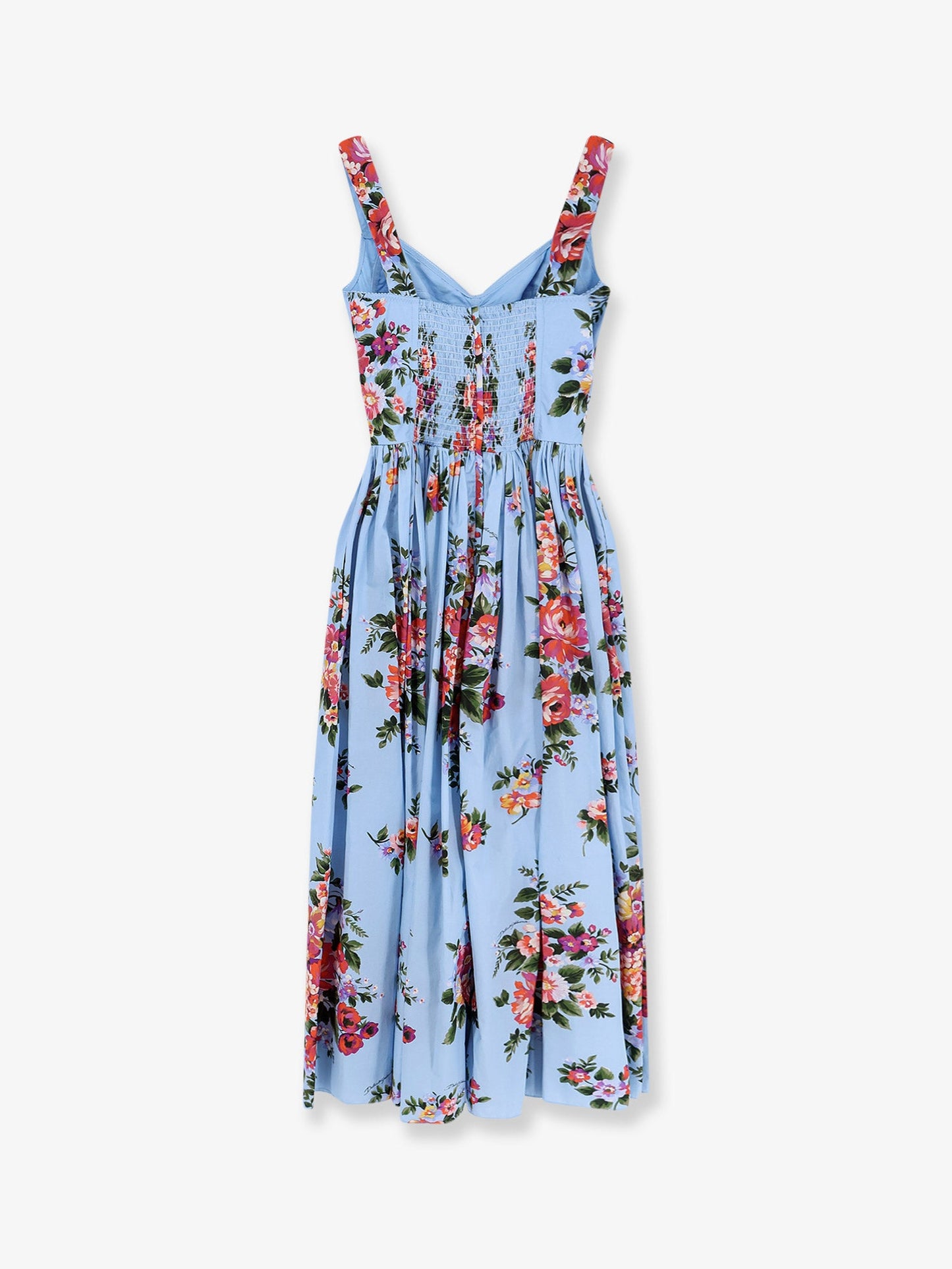 Dolce & Gabbana Women Cotton Dress With Mazzo Di Fiori Print DOLCE & GABBANA