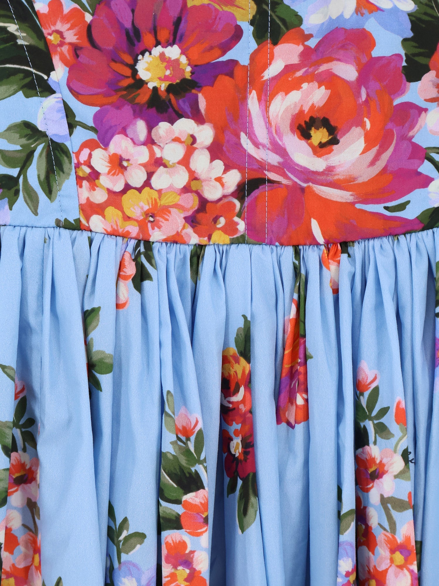Dolce & Gabbana Women Cotton Dress With Mazzo Di Fiori Print DOLCE & GABBANA