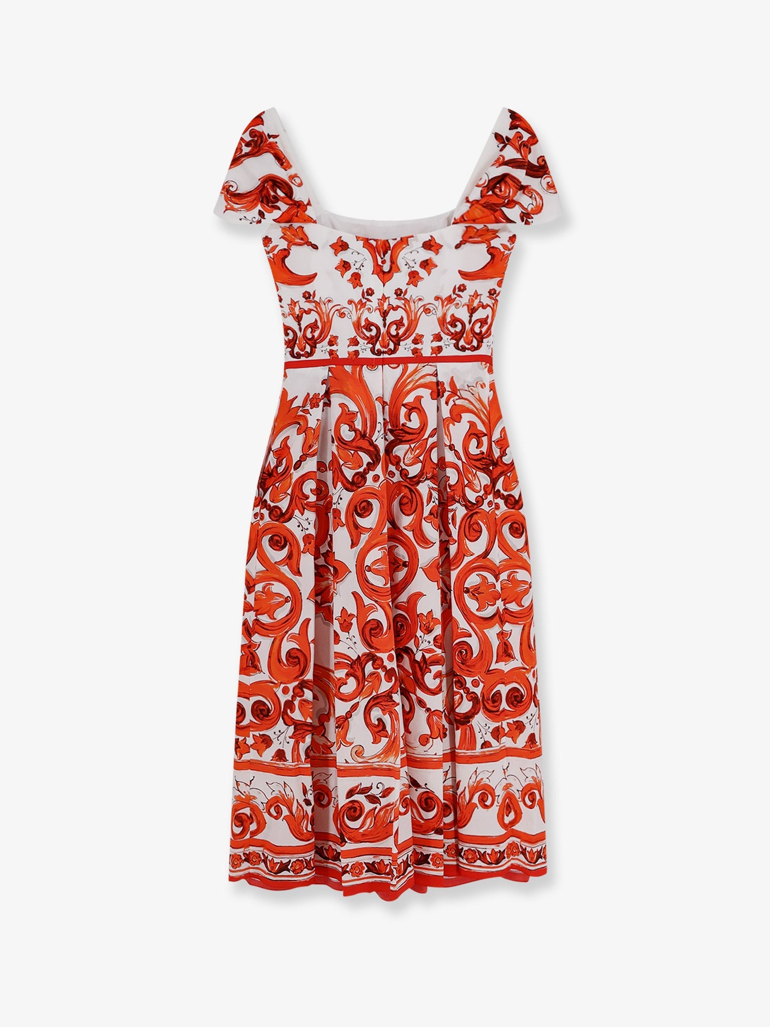 Dolce & Gabbana Women Cotton Long Dress With Maiolica Print DOLCE & GABBANA