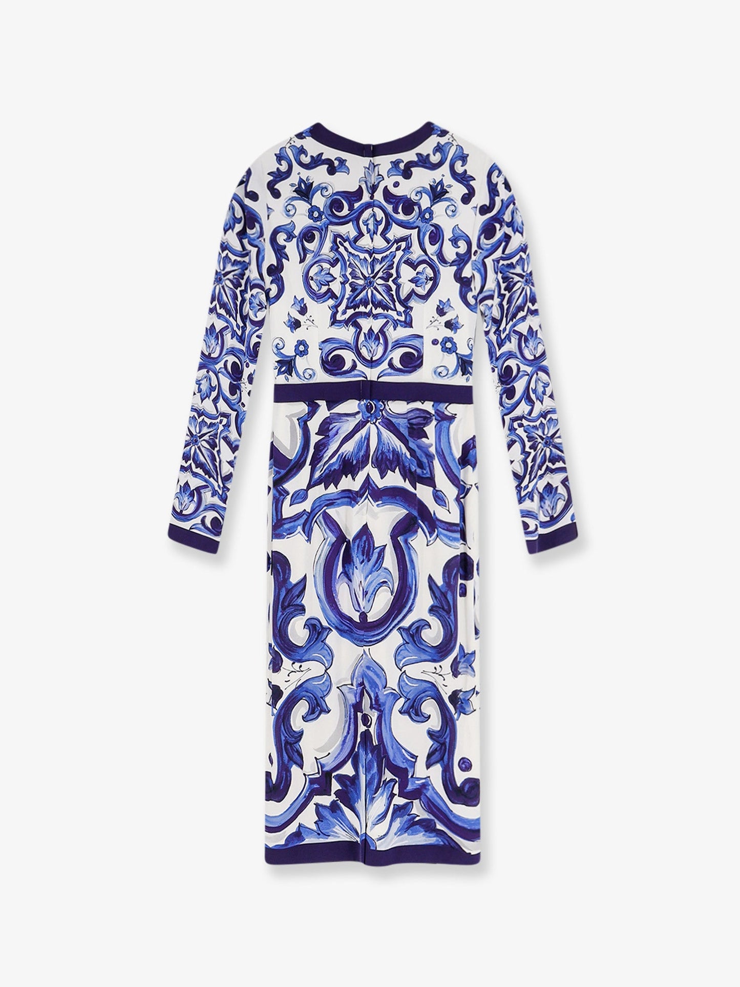 Dolce & Gabbana Women Silk Blend Dress With Maiolica Print DOLCE & GABBANA