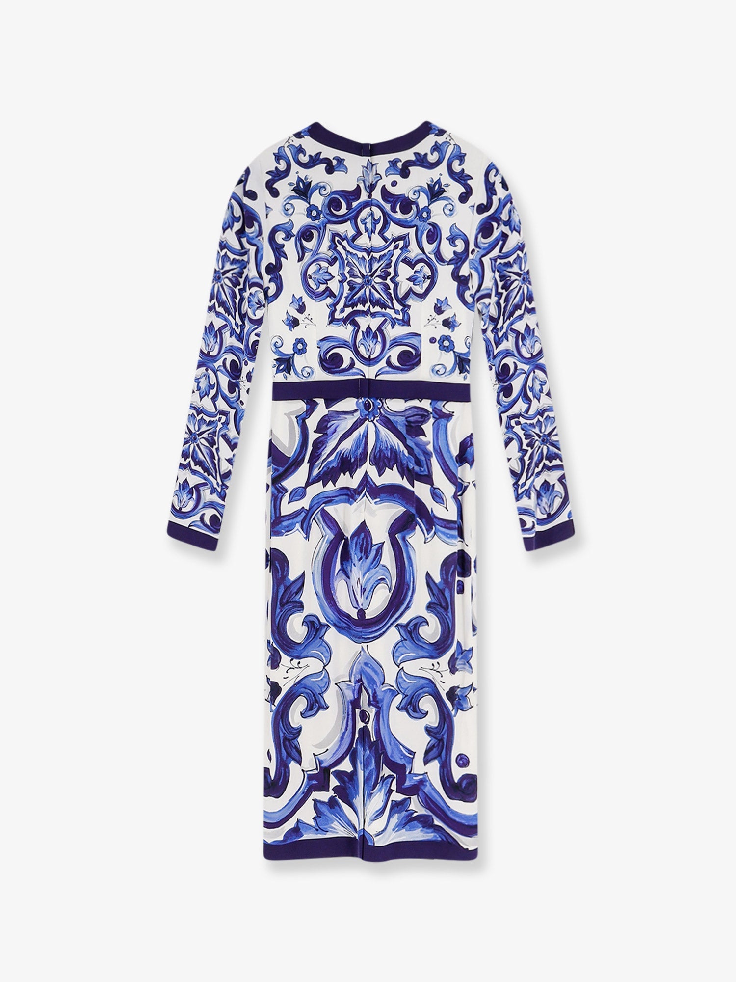 Dolce & Gabbana Women Silk Blend Dress With Maiolica Print DOLCE & GABBANA