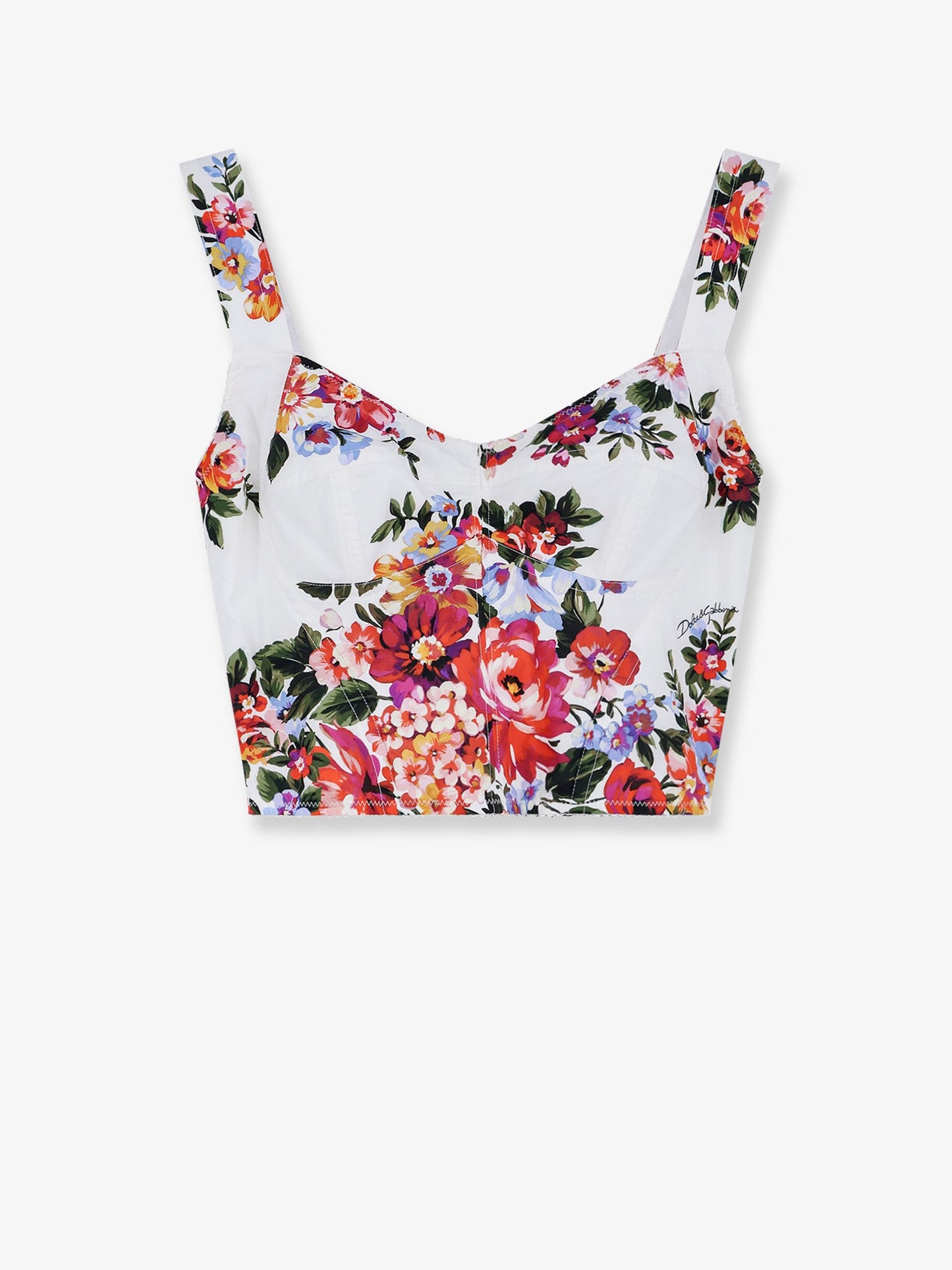 Dolce & Gabbana Women Cotton Blend Bustier Top DOLCE & GABBANA