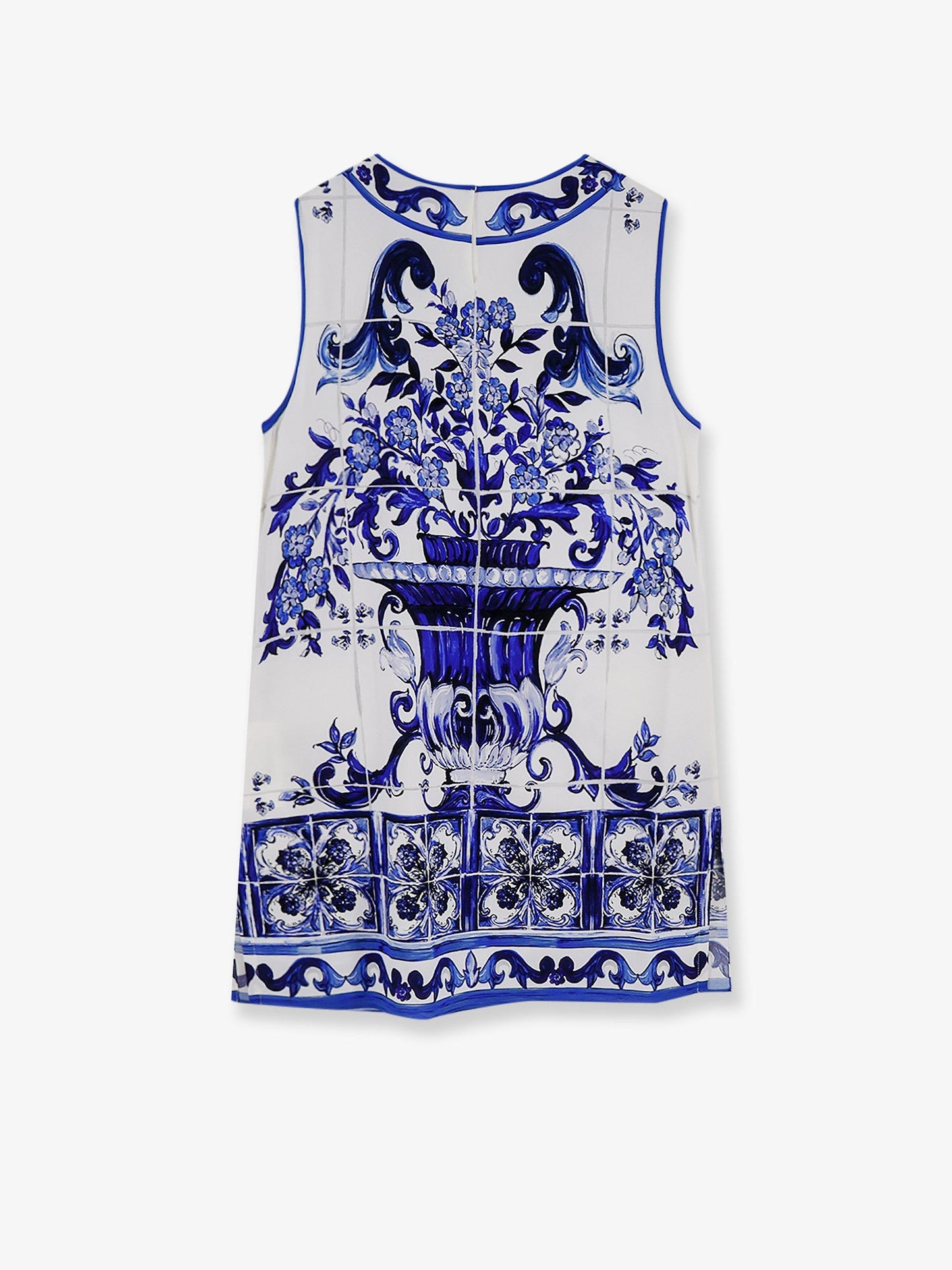 Dolce & Gabbana Women Silk Top With Maiolica Print DOLCE & GABBANA