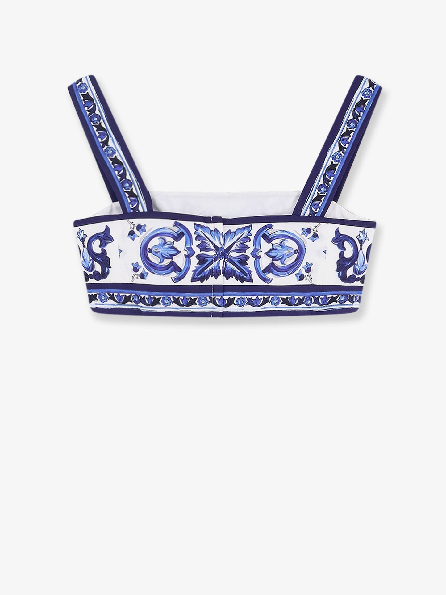 Dolce & Gabbana Women Cotton Top With Maiolica Print DOLCE & GABBANA