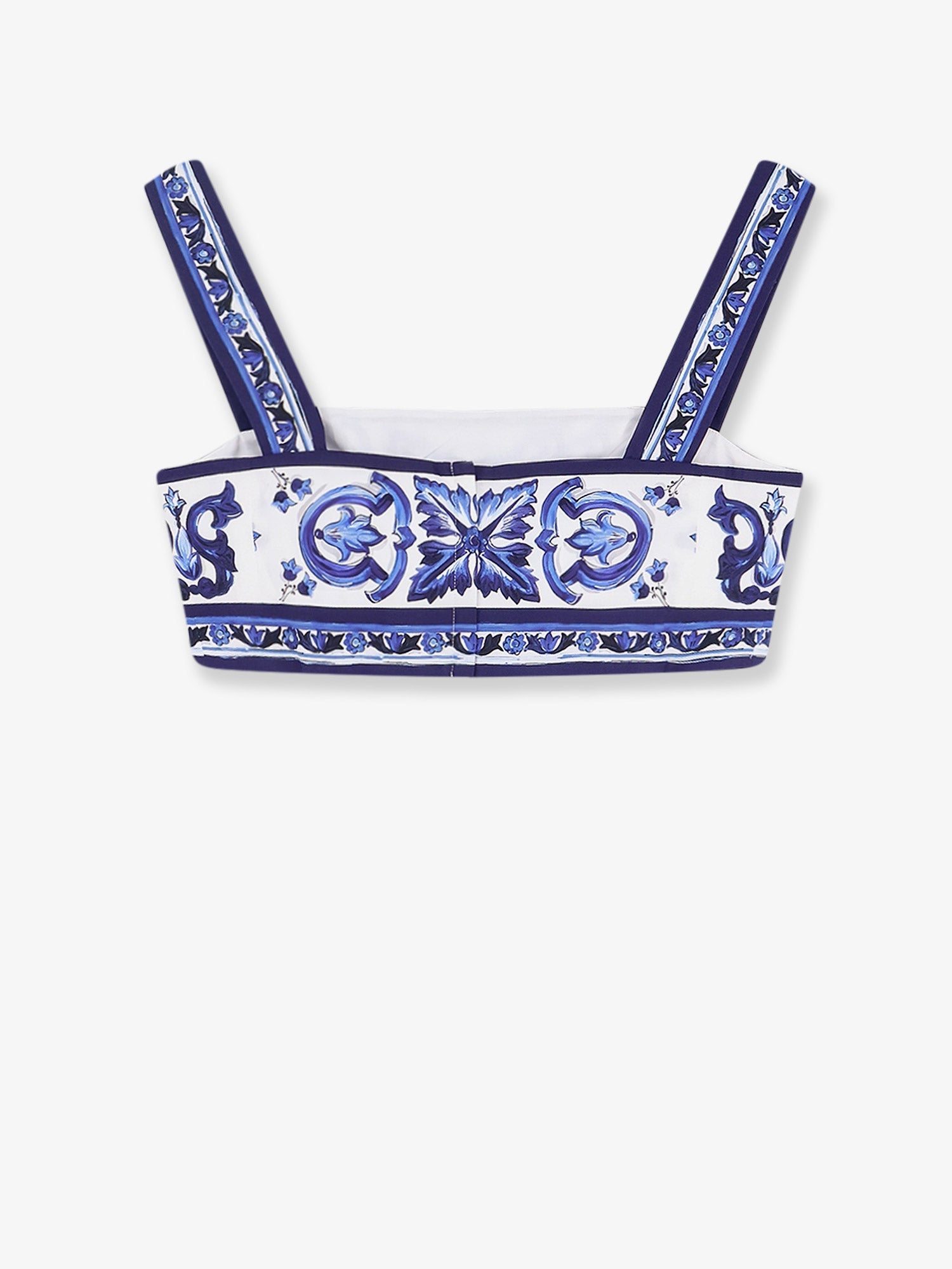 Dolce & Gabbana Women Cotton Top With Maiolica Print DOLCE & GABBANA