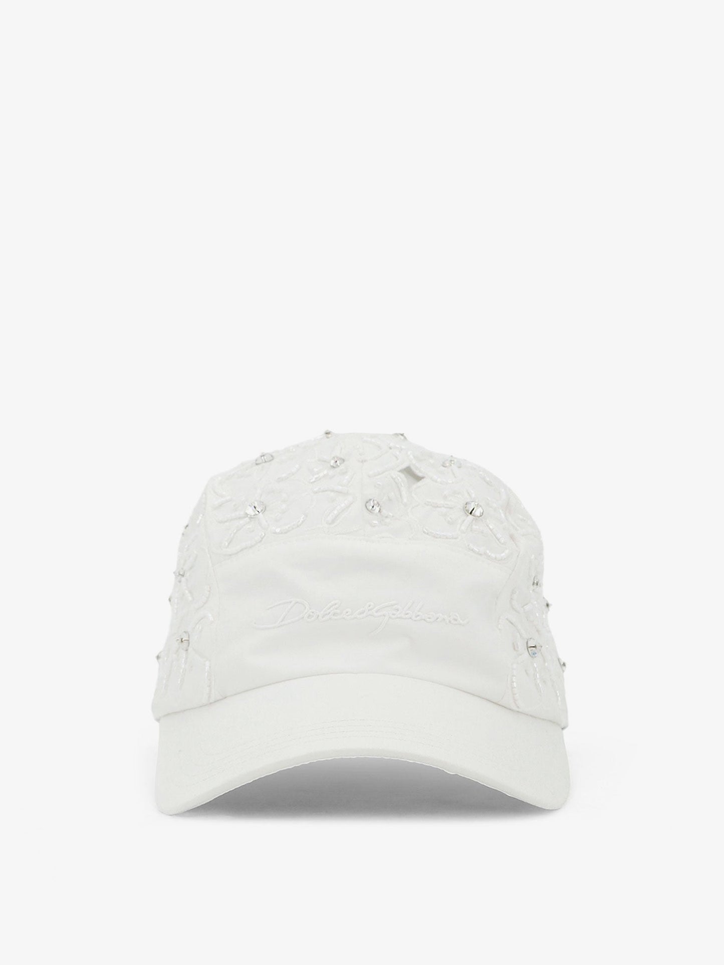Dolce & Gabbana Women Cotton Hat With All-Over Floral Embroidery DOLCE & GABBANA