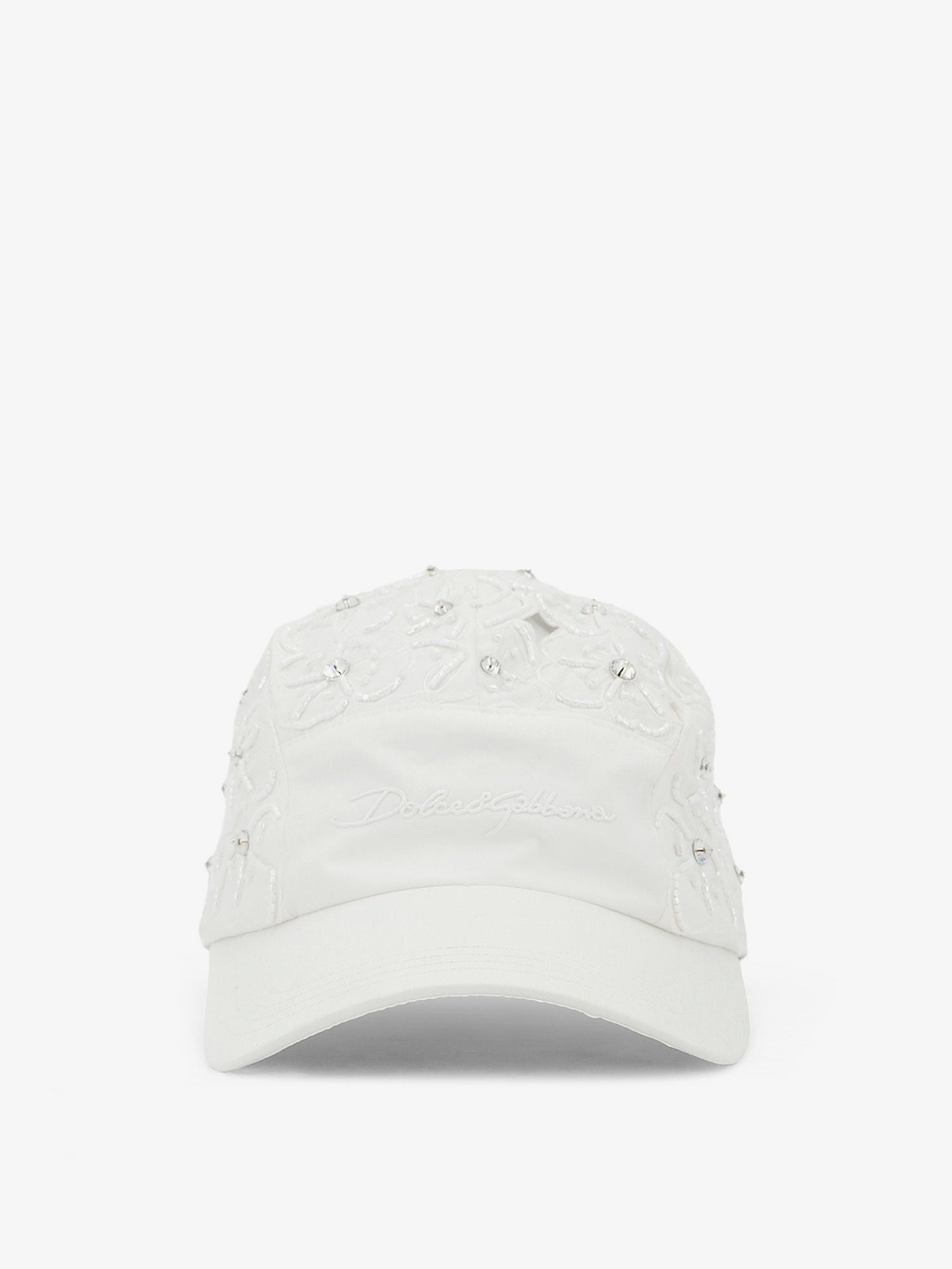 Dolce & Gabbana Women Cotton Hat With All-Over Floral Embroidery DOLCE & GABBANA