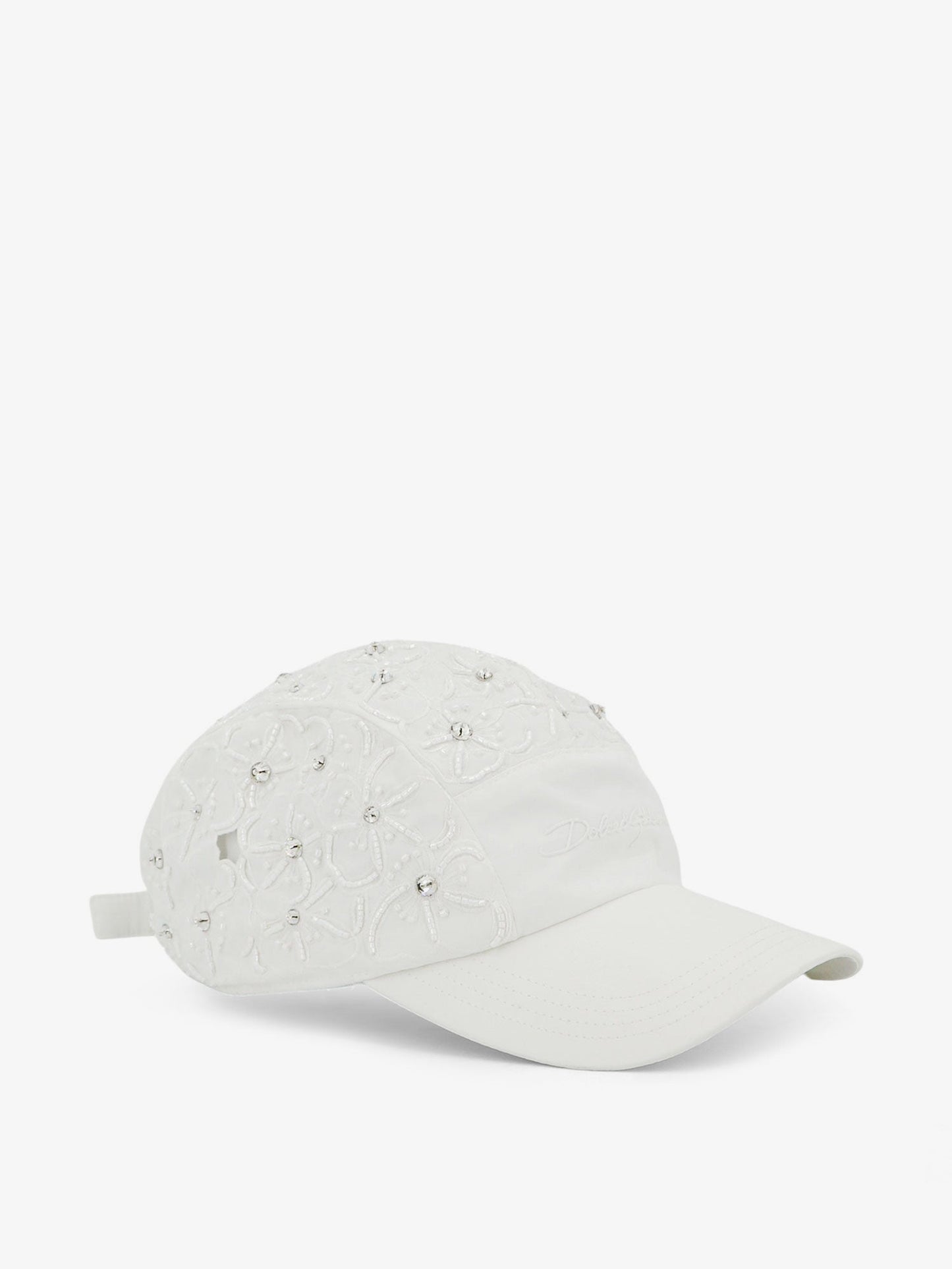 Dolce & Gabbana Women Cotton Hat With All-Over Floral Embroidery DOLCE & GABBANA
