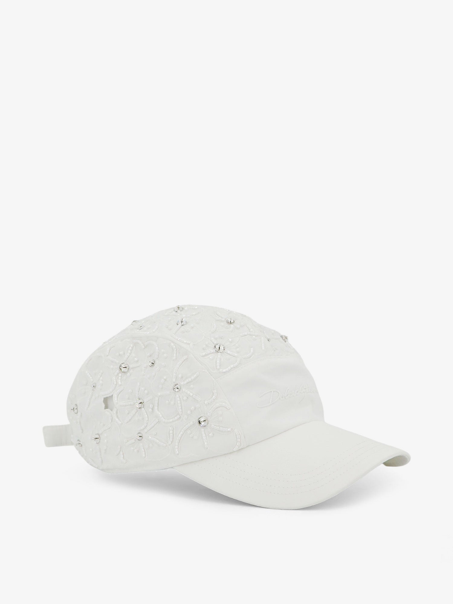 Dolce & Gabbana Women Cotton Hat With All-Over Floral Embroidery DOLCE & GABBANA