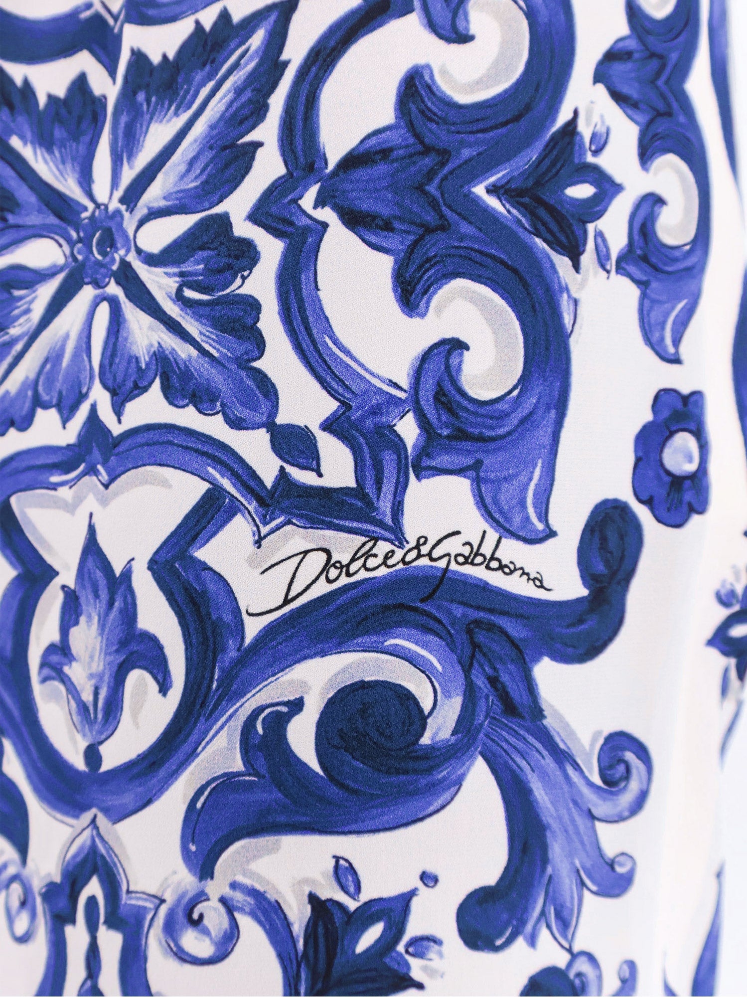 Dolce & Gabbana Women Silk Trousers With Majolica Print DOLCE & GABBANA