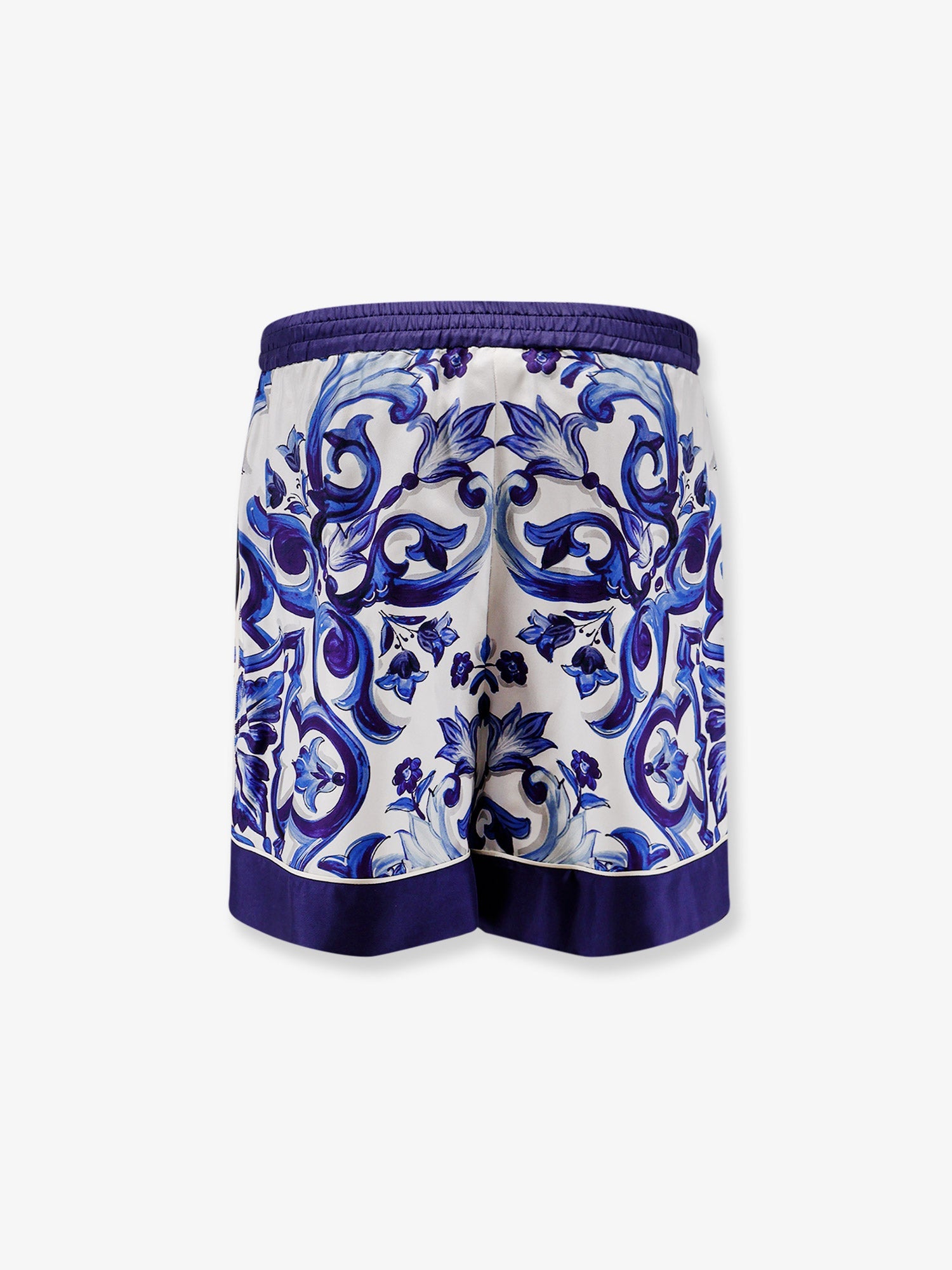 Dolce & Gabbana Women Silk Shorts With Maiolica Print DOLCE & GABBANA