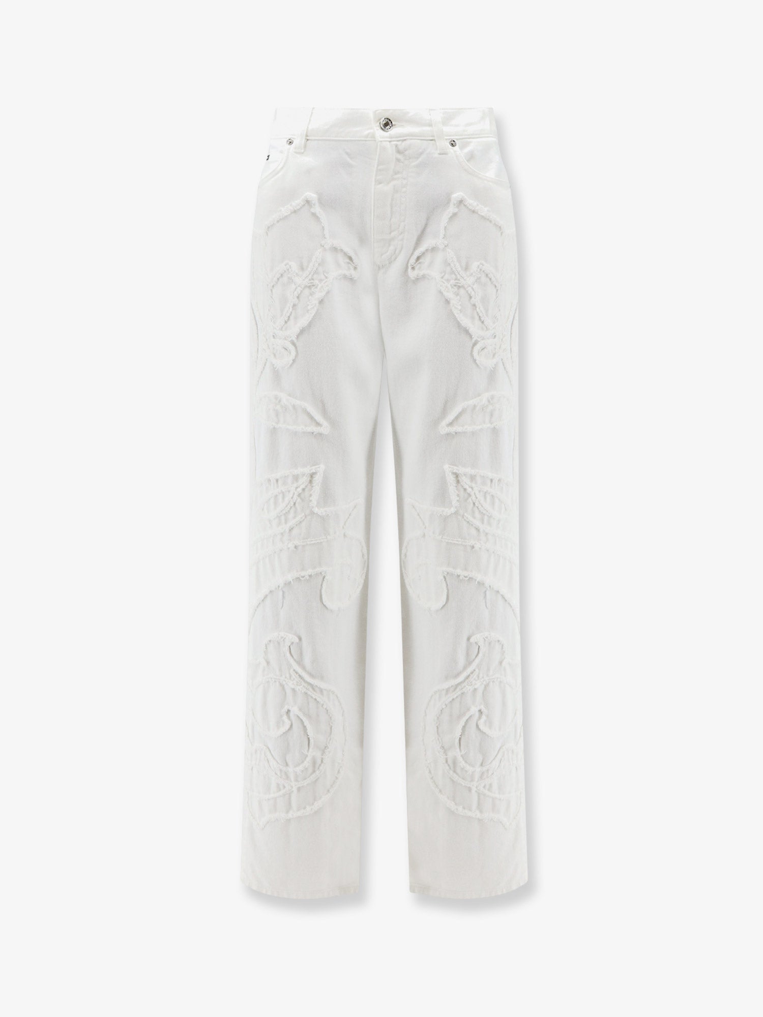 Dolce & Gabbana Women Boyfriend Denim Trousers With Embroidery DOLCE & GABBANA
