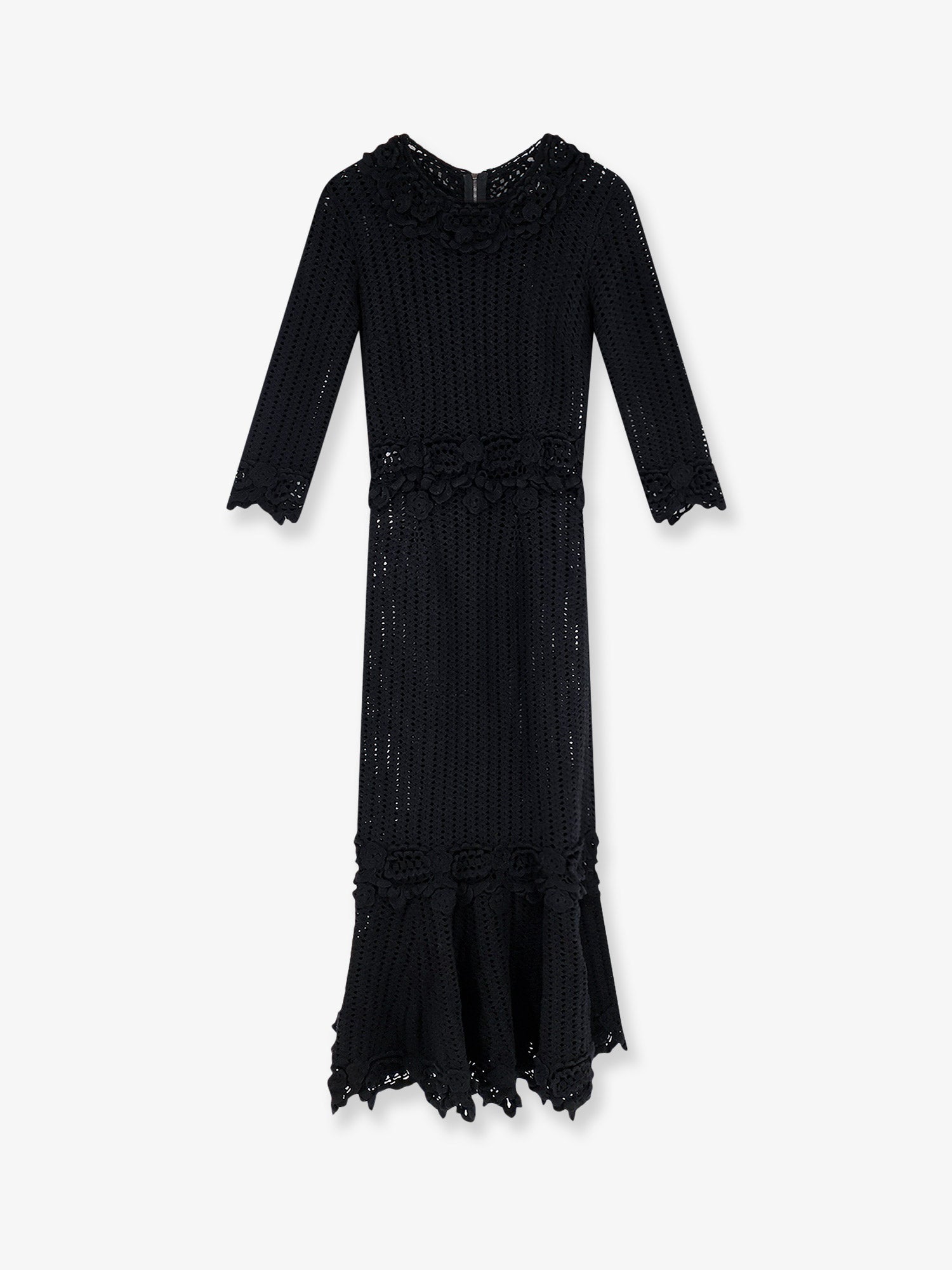Dolce & Gabbana Women Crochet Fabric Long Dress DOLCE & GABBANA