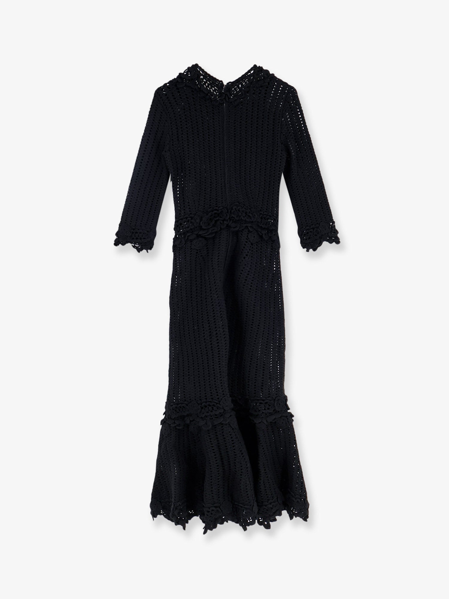 Dolce & Gabbana Women Crochet Fabric Long Dress DOLCE & GABBANA