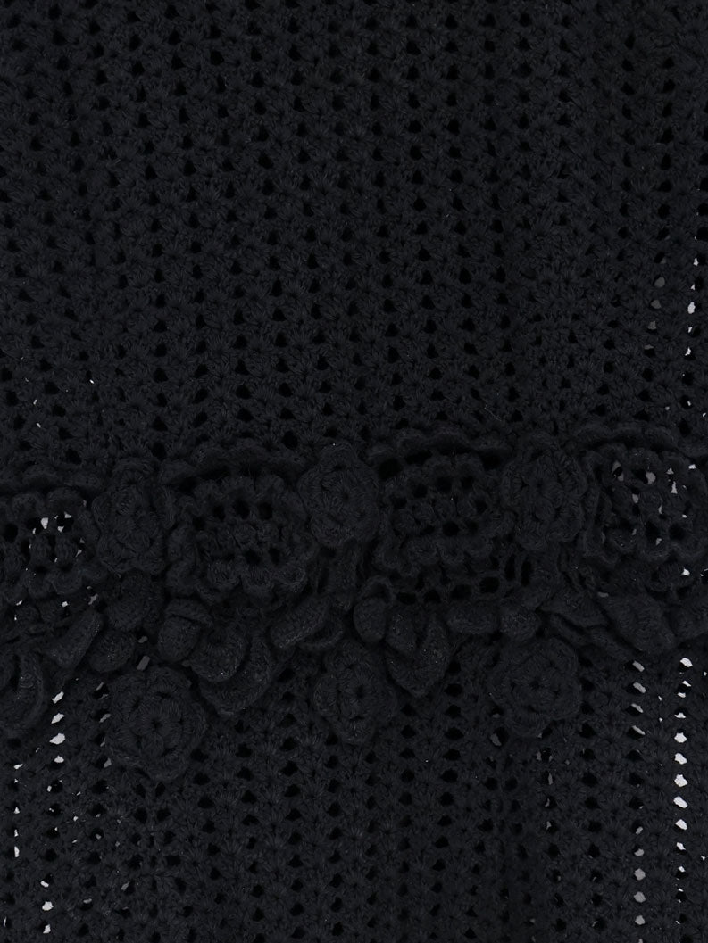 Dolce & Gabbana Women Crochet Fabric Long Dress DOLCE & GABBANA