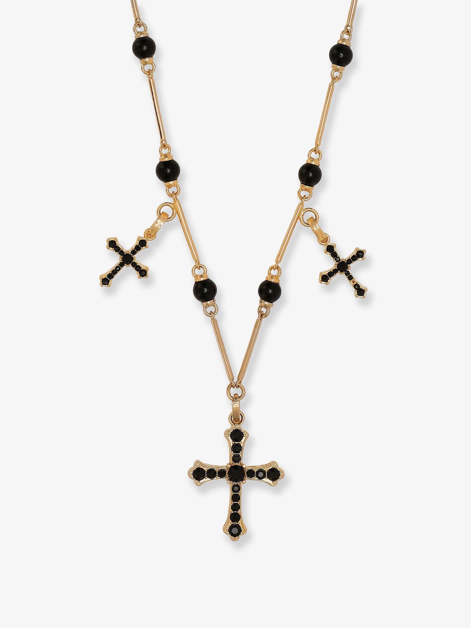 Dolce & Gabbana Women Brass Rosary With Cross Charms DOLCE & GABBANA