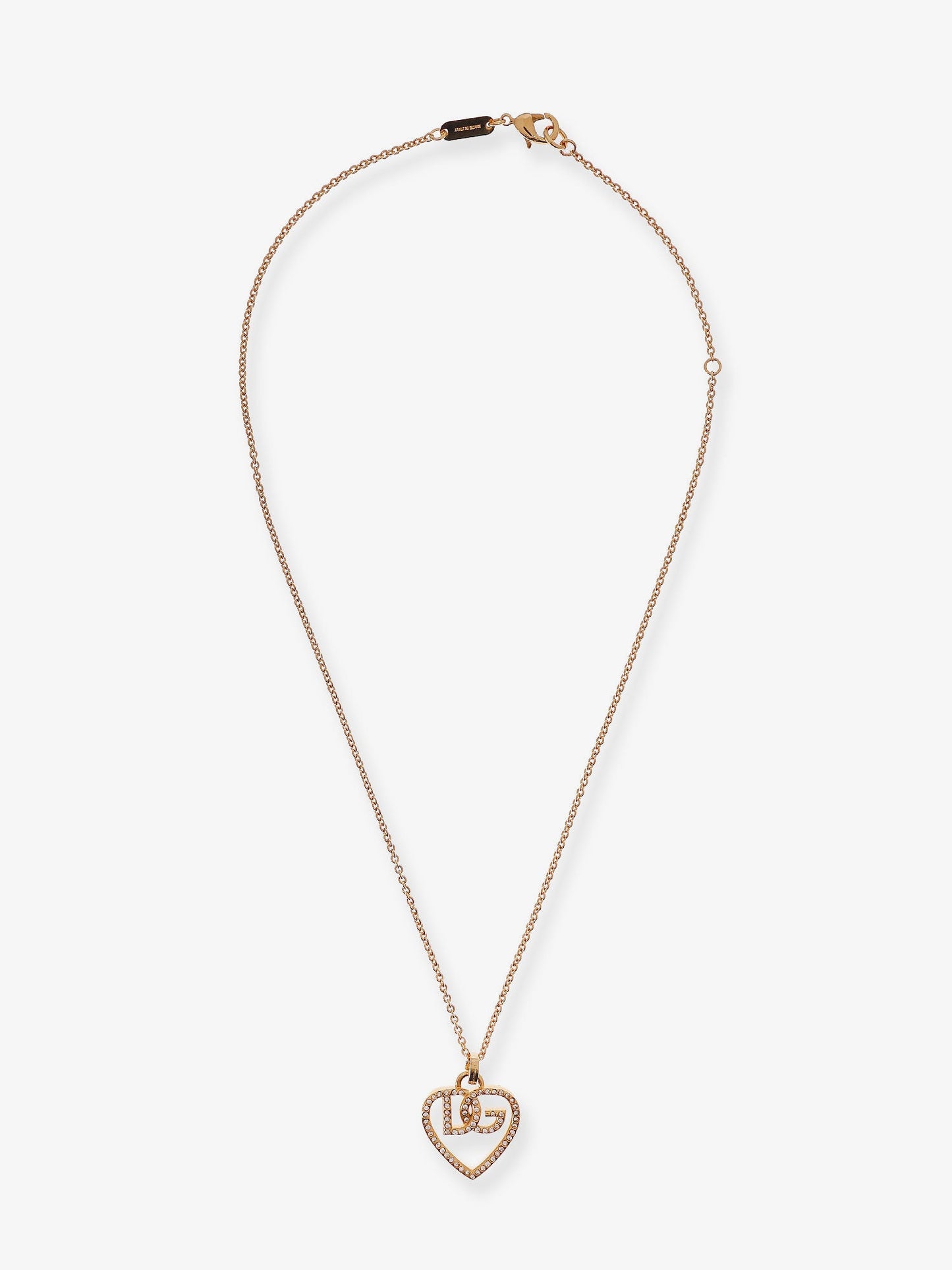 Dolce & Gabbana Women Gold Brass Necklace With Rhinestones DOLCE & GABBANA