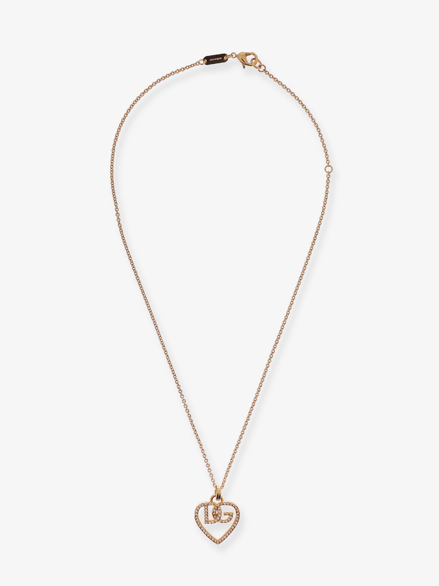 Dolce & Gabbana Women Gold Brass Necklace With Rhinestones DOLCE & GABBANA
