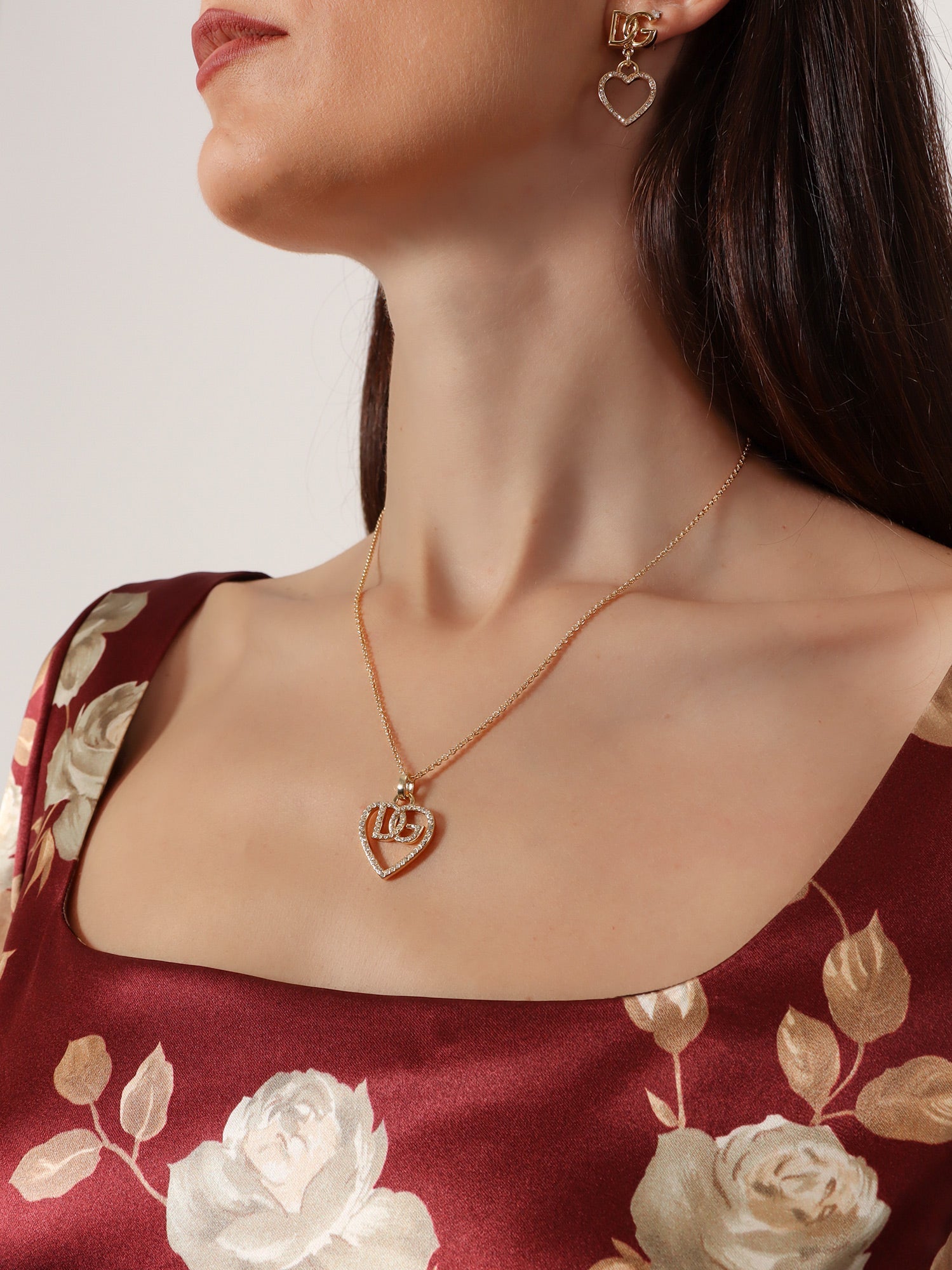 Dolce & Gabbana Women Gold Brass Necklace With Rhinestones DOLCE & GABBANA
