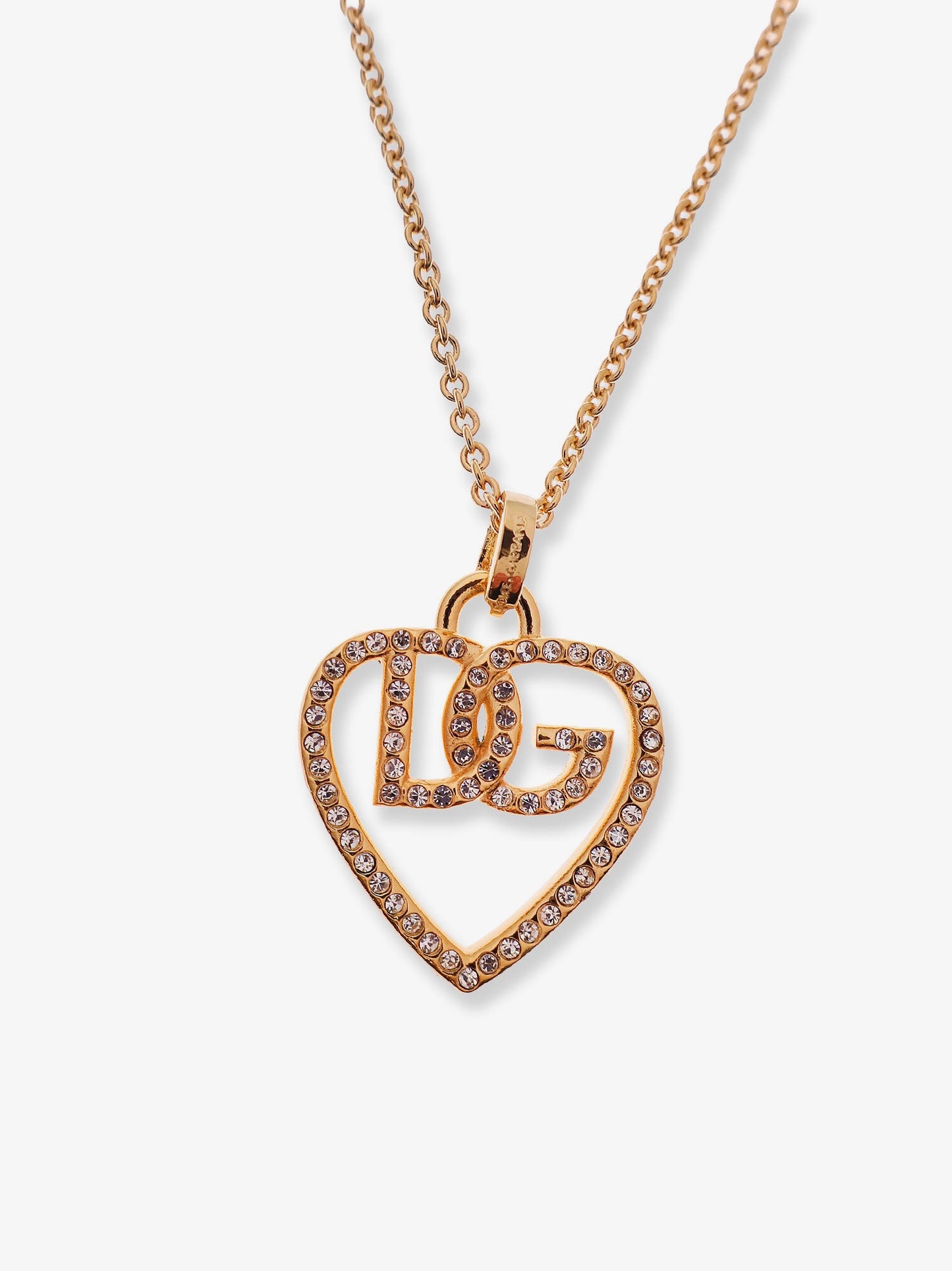 Dolce & Gabbana Women Gold Brass Necklace With Rhinestones DOLCE & GABBANA