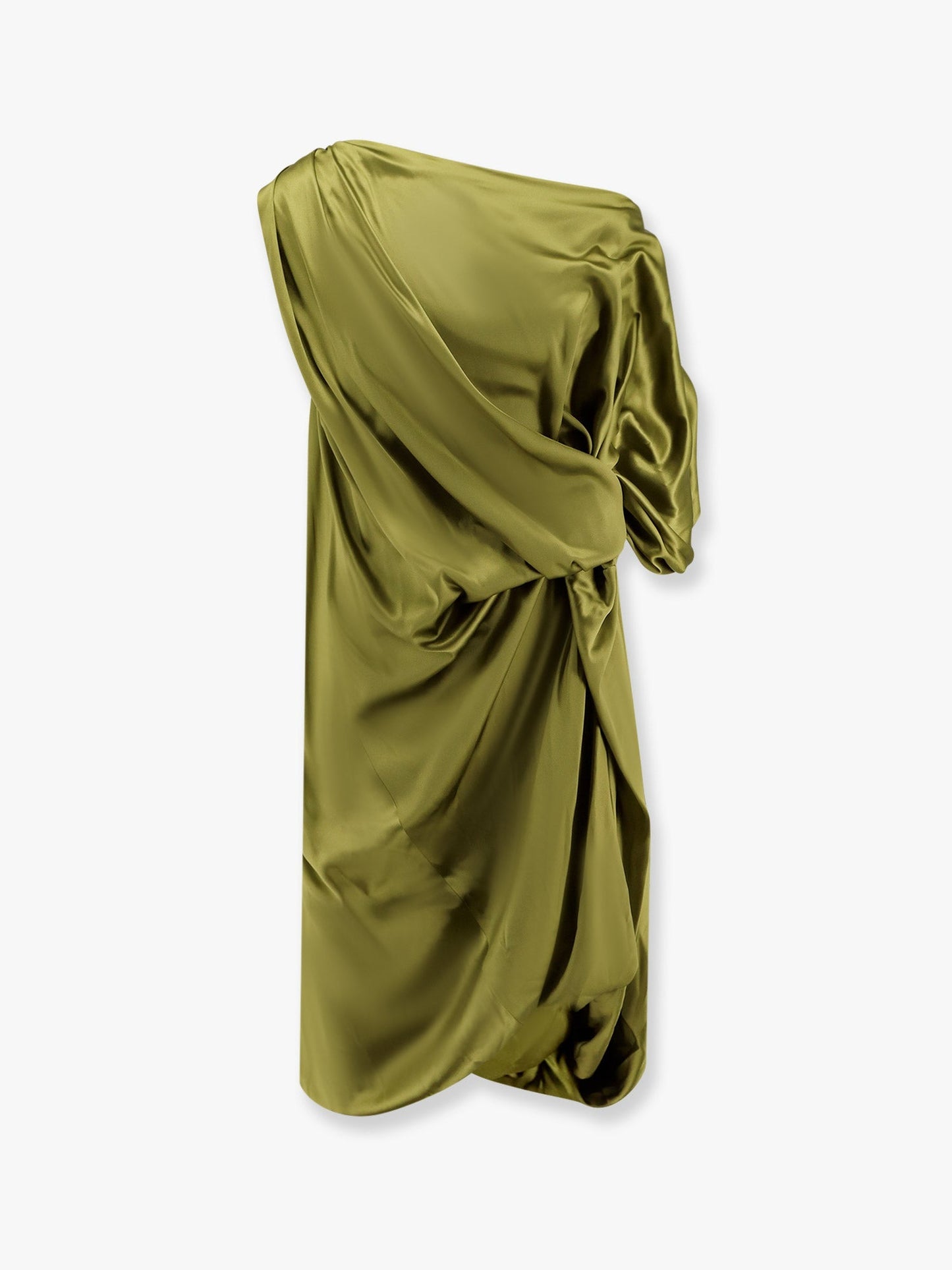Dries Van Noten Women Dalant Silk Dress With Lateral Knot DRIES VAN NOTEN